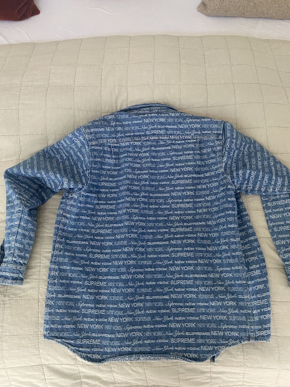 Supreme Supreme Multi Type Jacquard Denim Shirt Blue Size US M / EU 48-50 / 2 - 4 Thumbnail