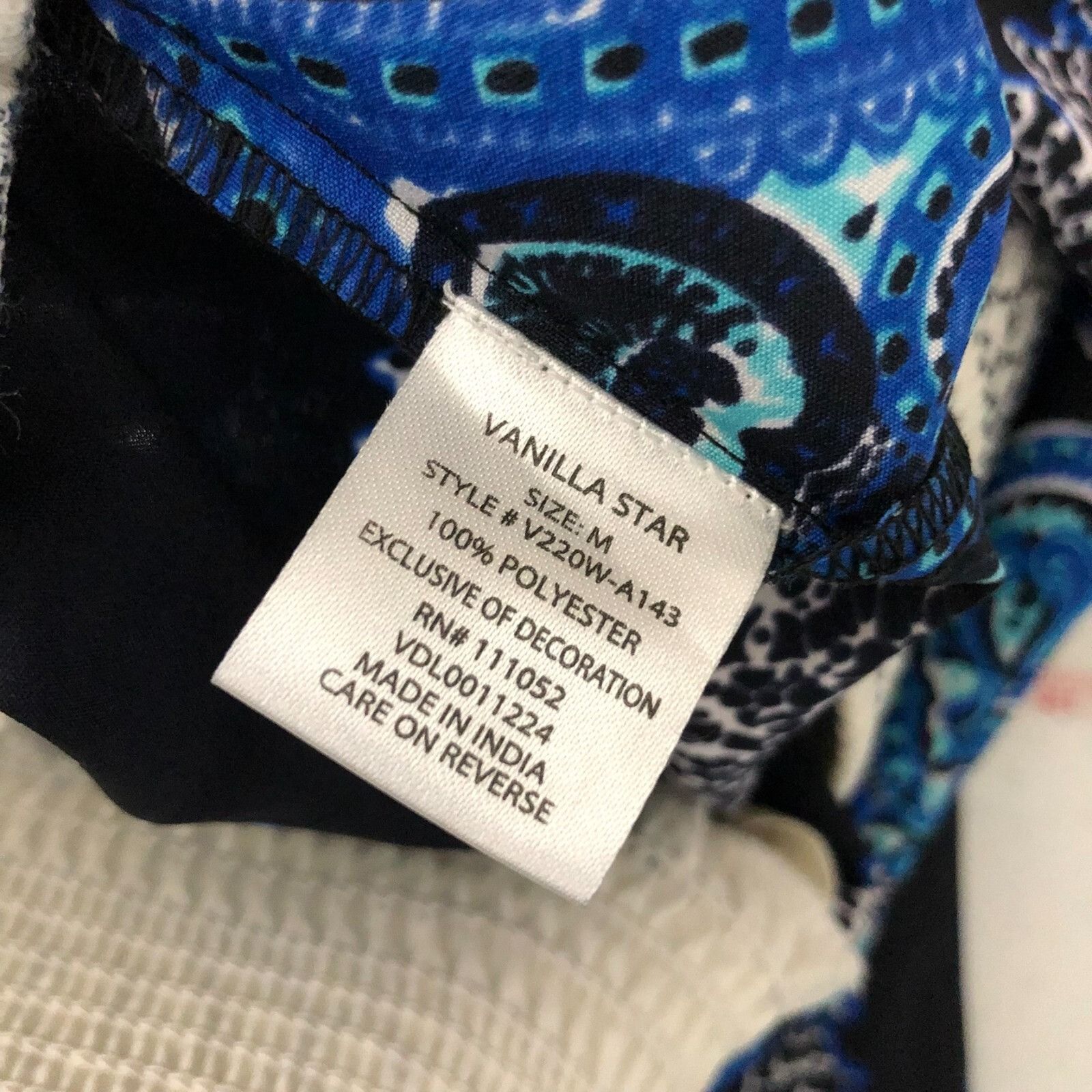 Other Vanilla Star Womens Lounge Pants Pull On Flare Geometric Nav Size 32" / US 10 / IT 46 - 4 Thumbnail
