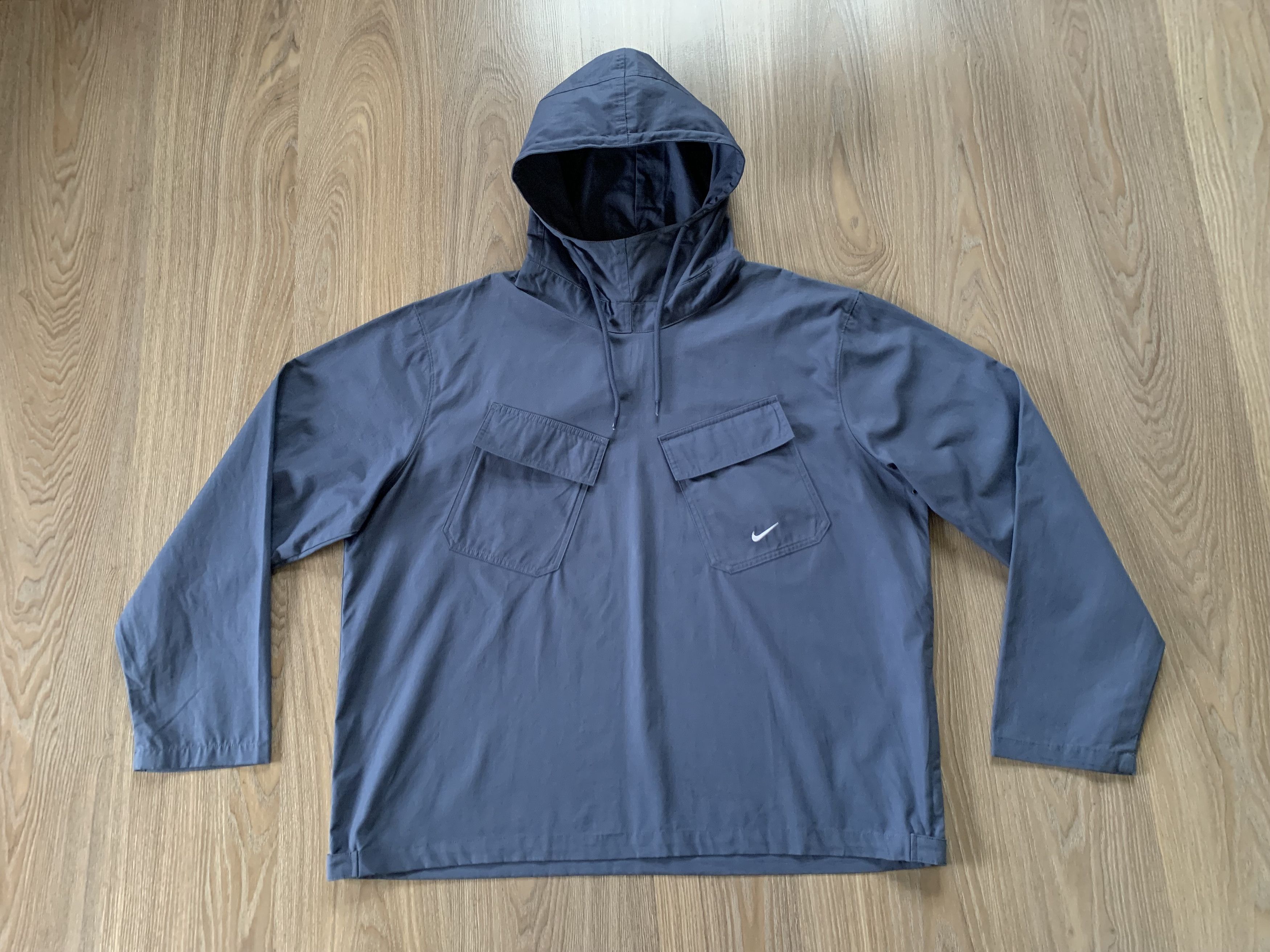Nike × Vintage Nike Life Woven Pullover Field Jacket Hood Size US L / EU 52-54 / 3 - 2 Thumbnail