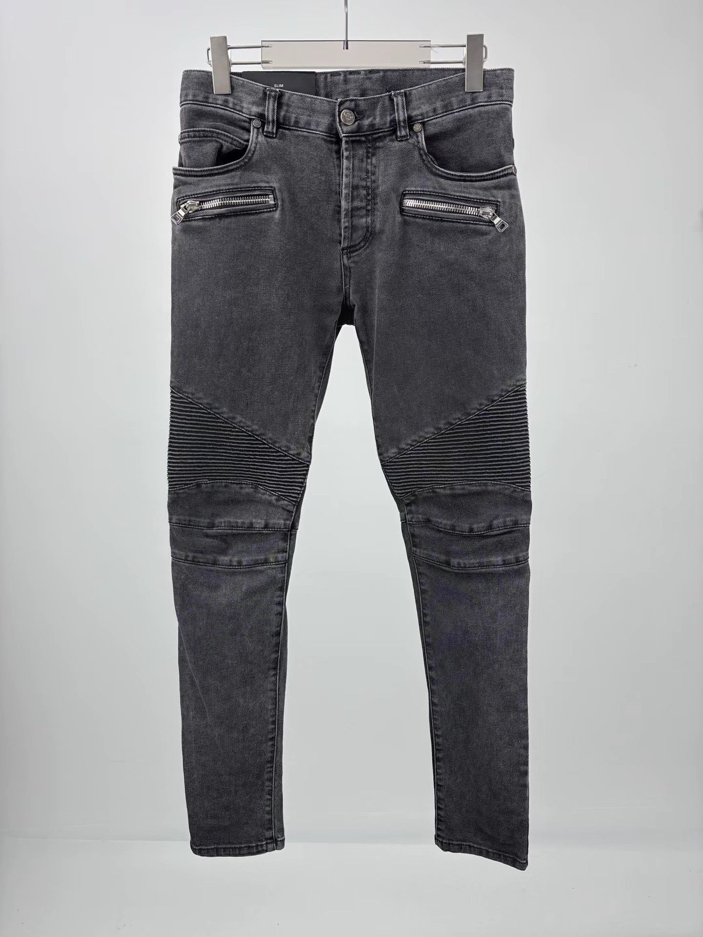 Balmain BALMAIN Washed Distressed Patchwork Jeans Size US 30 / EU 46 - 1 Thumbnail
