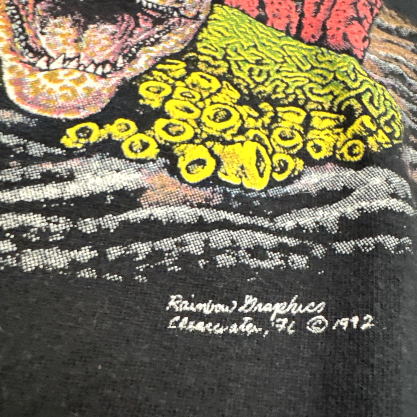 Barracuda VINTAGE 1992 Ocean Fish Shark Barracuda Eel Pufferfish Black Nature T-Shirt XL Mens Size US XL / EU 56 / 4 - 5 Thumbnail