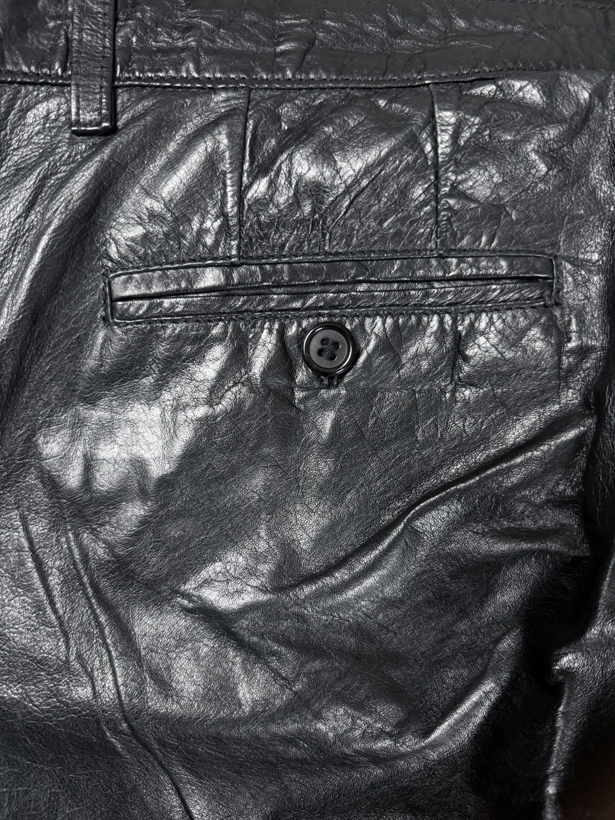 Ann Demeulemeester Ann Demeulemeester - Bondage Leather Pants Size US 31 - 2 Thumbnail