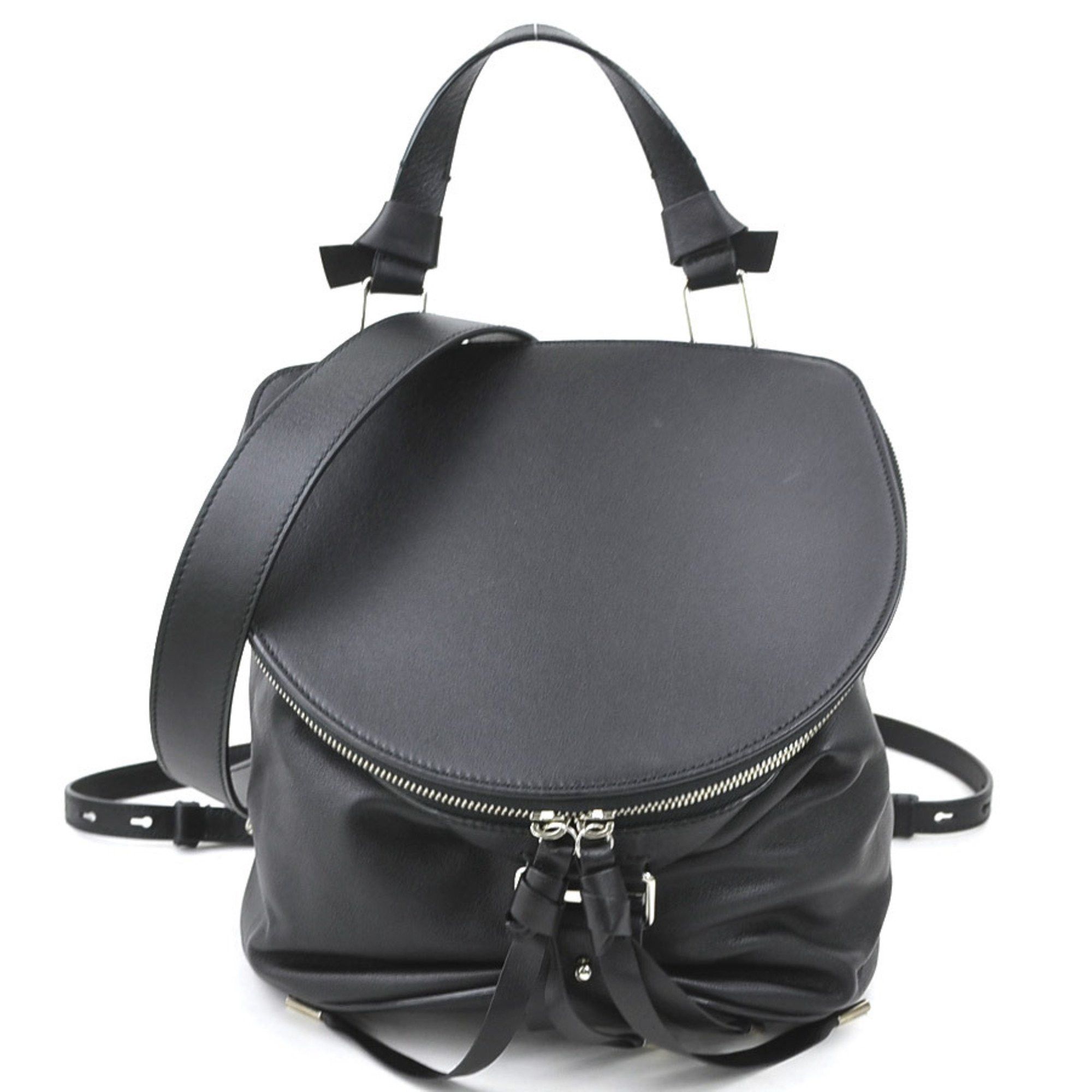 BALLY Backpack Shoulder Bag HARRYET SM Leather Black Women's h31215g