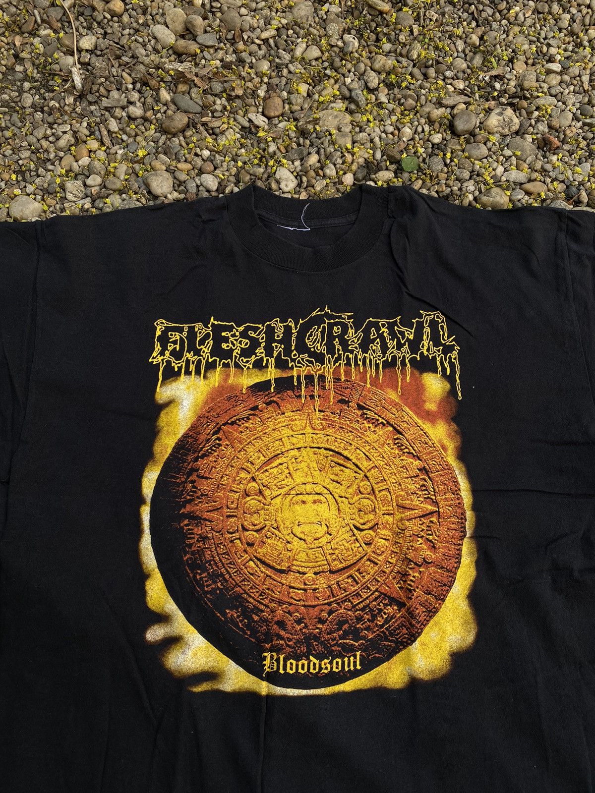 Band Tees × Vintage Vintage 1996 Fleshcrawl Bloodsoul Death Single Stitch Tee Size US XL / EU 56 / 4 - 3 Thumbnail