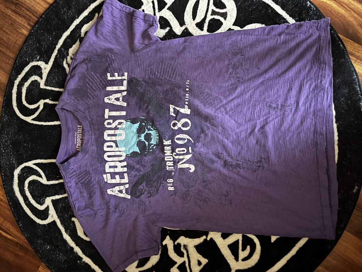 Aeropostale PURPLE / BLACK Y2K AEROPOSTAL 2000 GRAILED TEE Size US L / EU 52-54 / 3 - 1 Thumbnail
