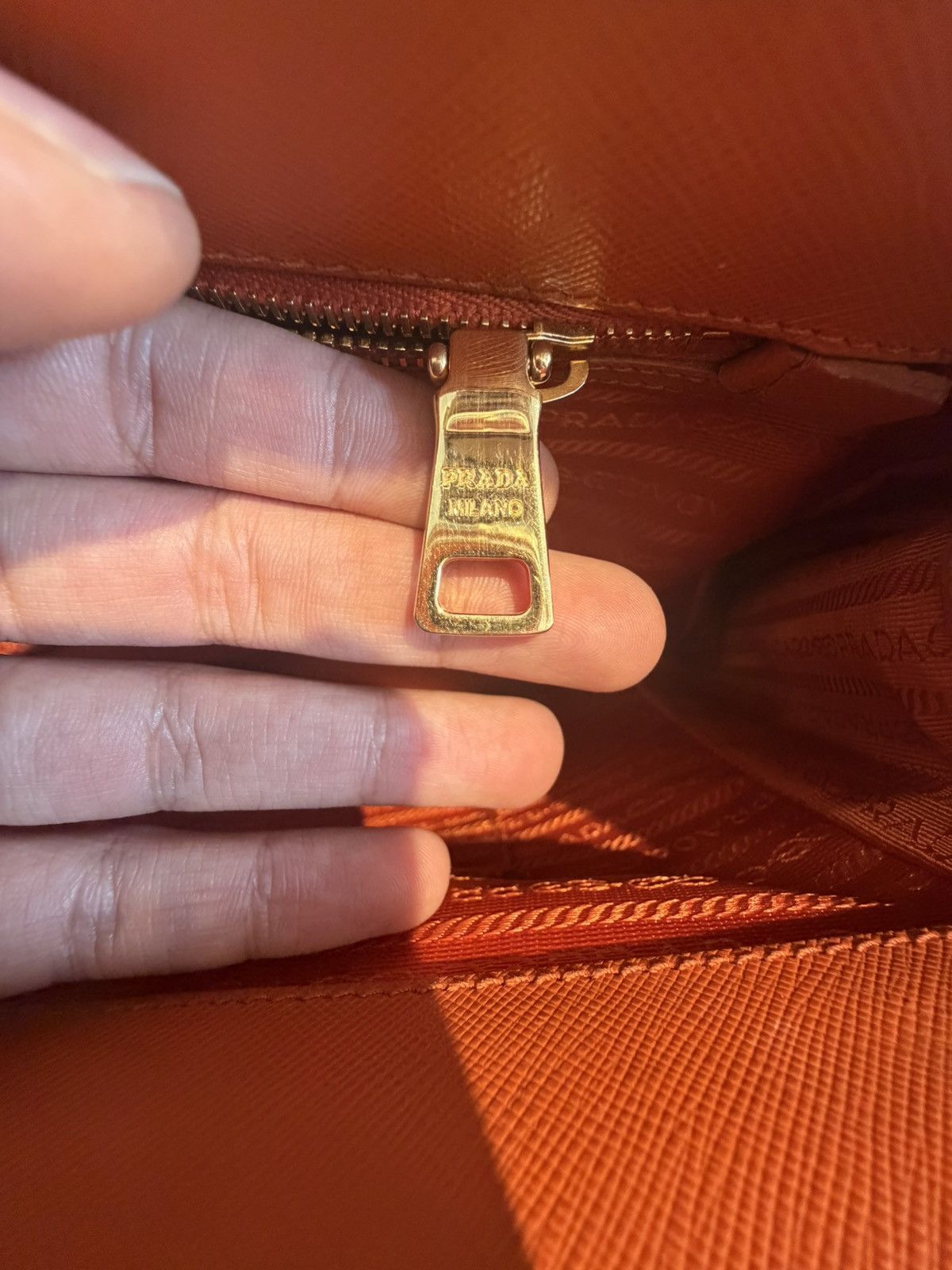 Prada Prada Galleria Saffiano Leather Tote – Papaya ✨ Size ONE SIZE - 16 Thumbnail