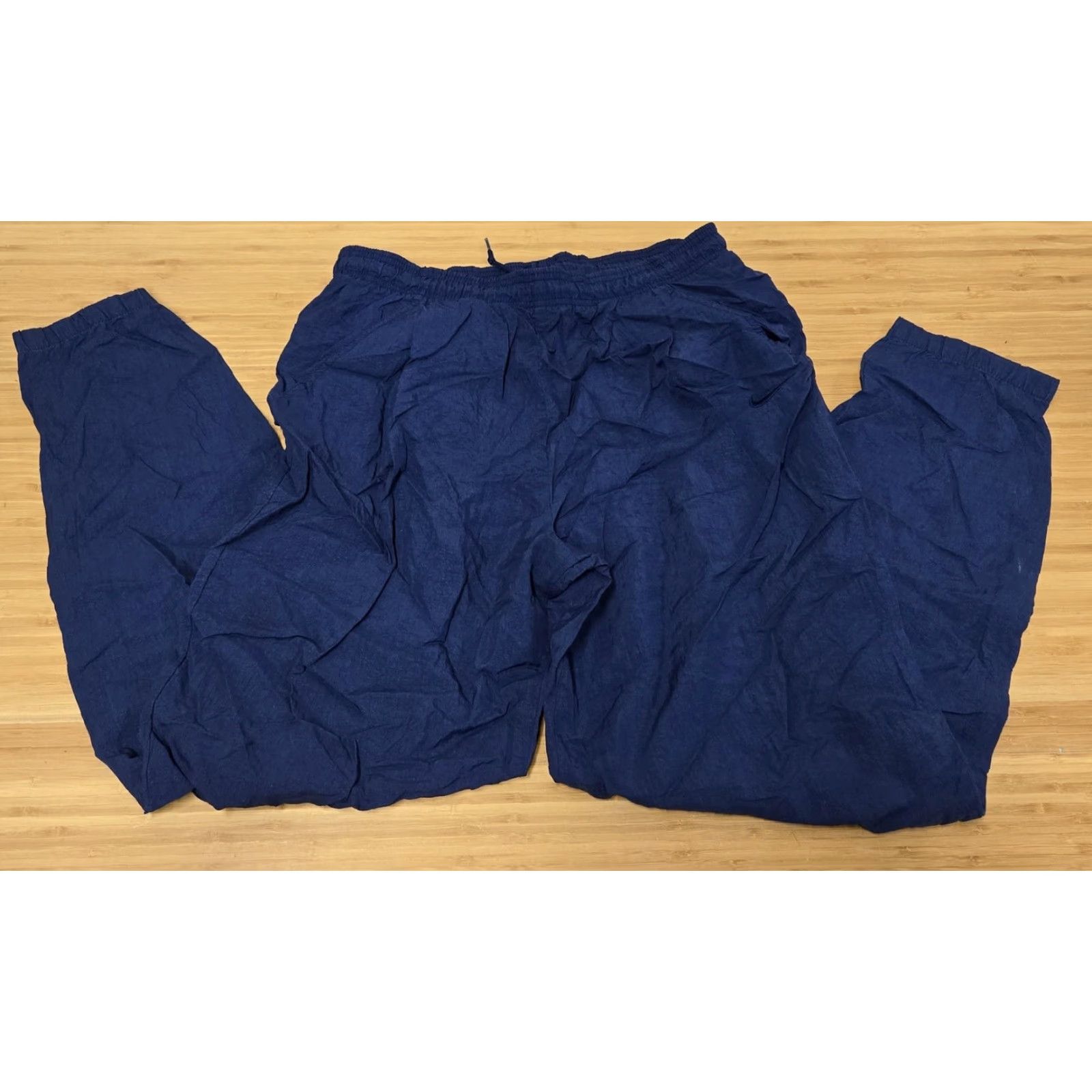 Nike VINTAGE Nike Pants Mens M Blue Track Wind Jogger Warm Up Athletic 90s Nike Mens M Blue Track Pants Activewear 90s Size US 31 - 3 Thumbnail