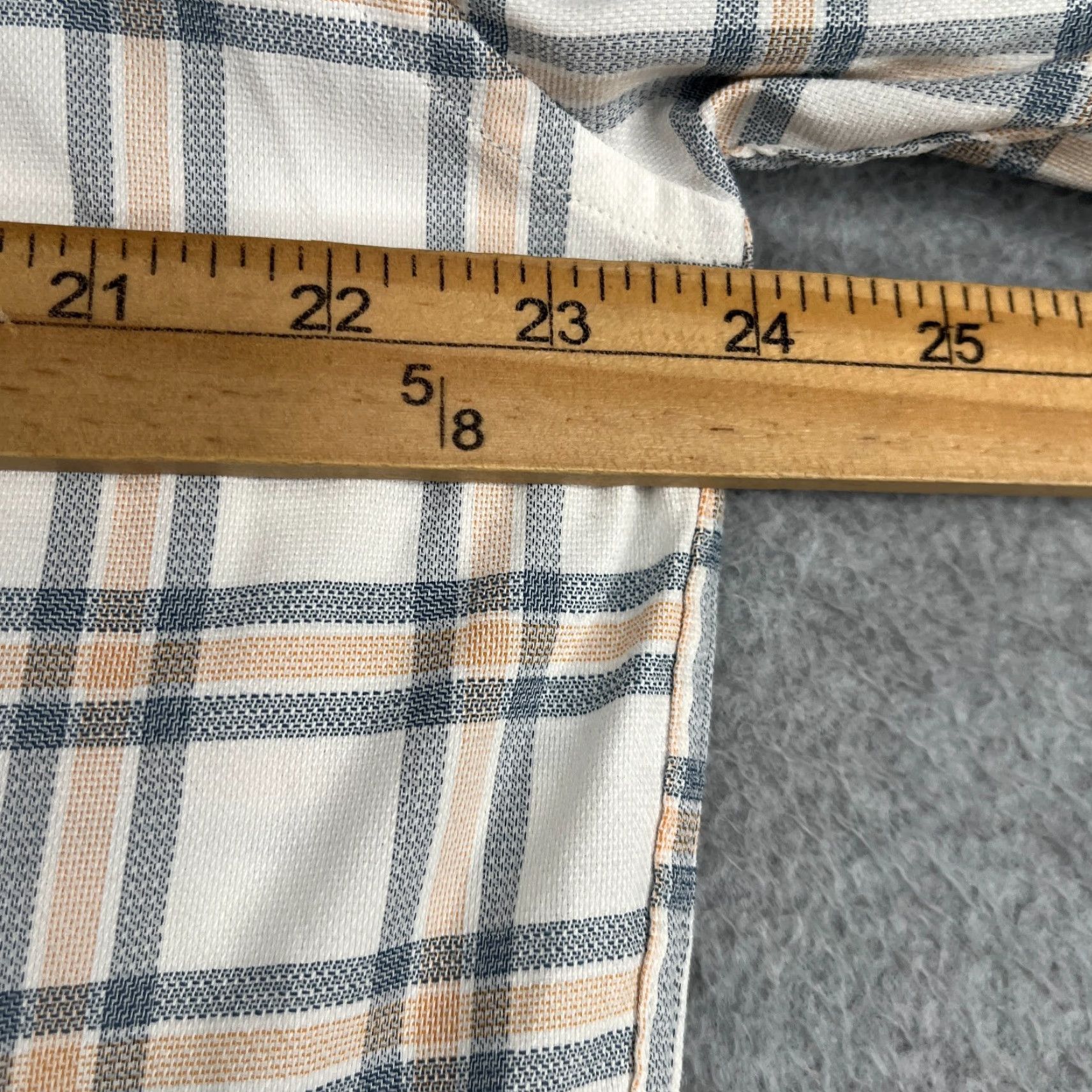 Johnston & Murphy Johnston & Murphy Performance Shirt Large White Check Button Up Long Sleeve Mens Size US L / EU 52-54 / 3 - 7 Thumbnail