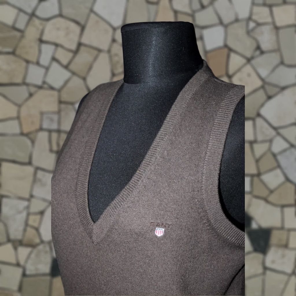 Gant GANT Waistcoat Shirt? No, Vest Waistcoat GANT 100% wool Brown L Womens Ready to wear Size L / US 10 / IT 46 - 1 Thumbnail