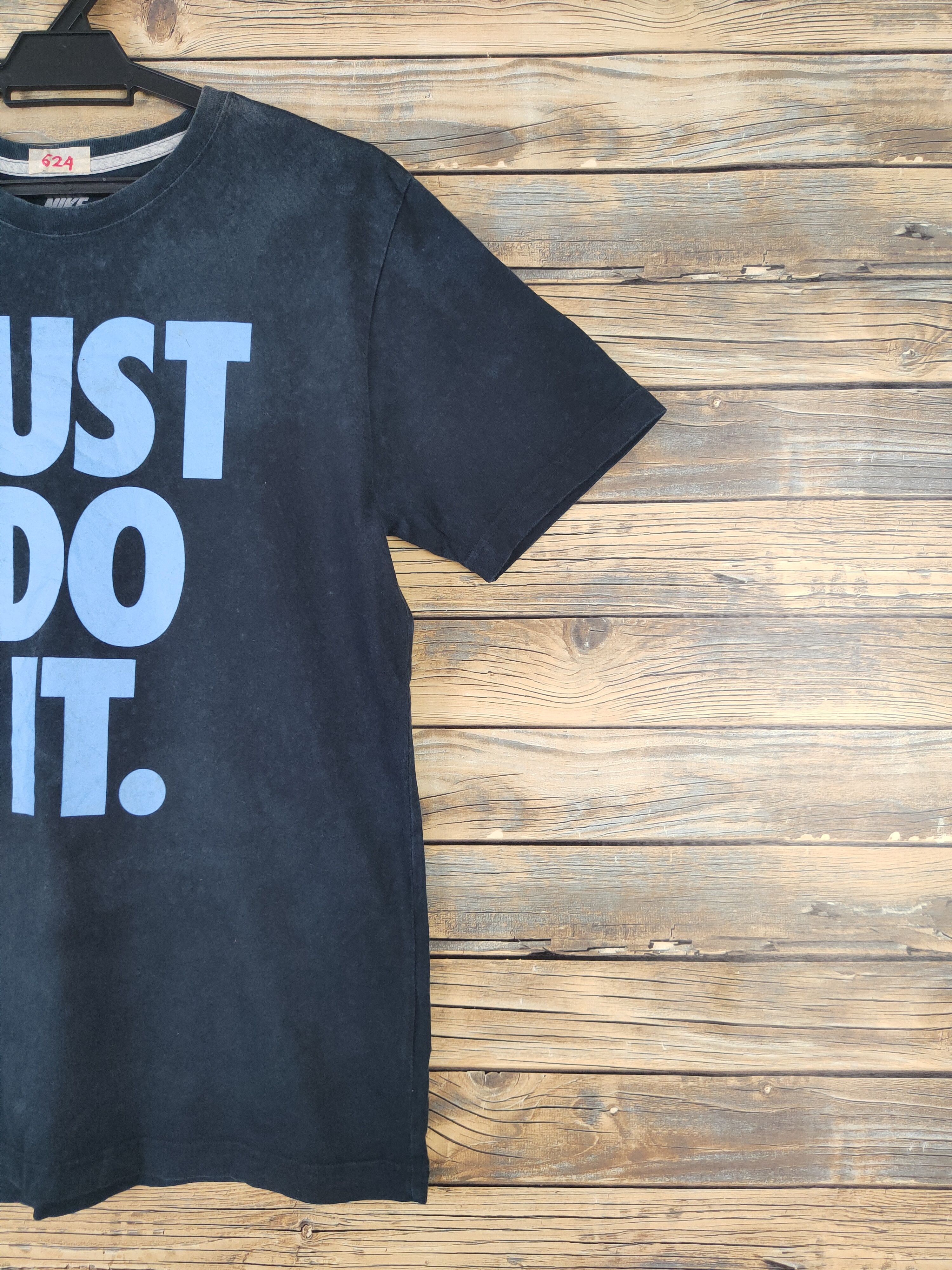 Nike DL Nike just fo it faded Navy Short Sleeve T-shirt #624 Size US M / EU 48-50 / 2 - 5 Thumbnail