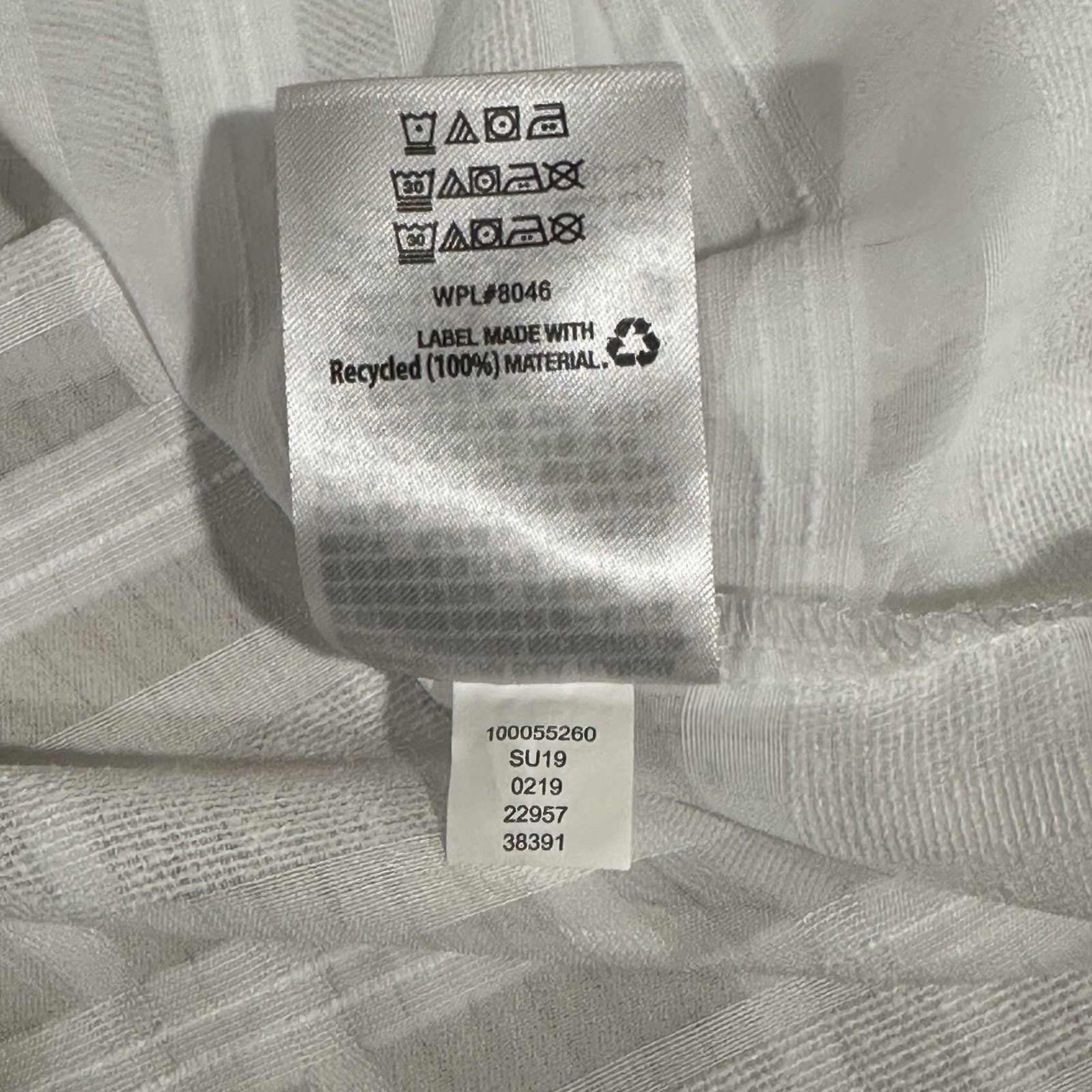 Alfani Alfani Petite Sheer White Blouse PS V-Neck Texture Size S / US 4 / IT 40 - 9 Thumbnail