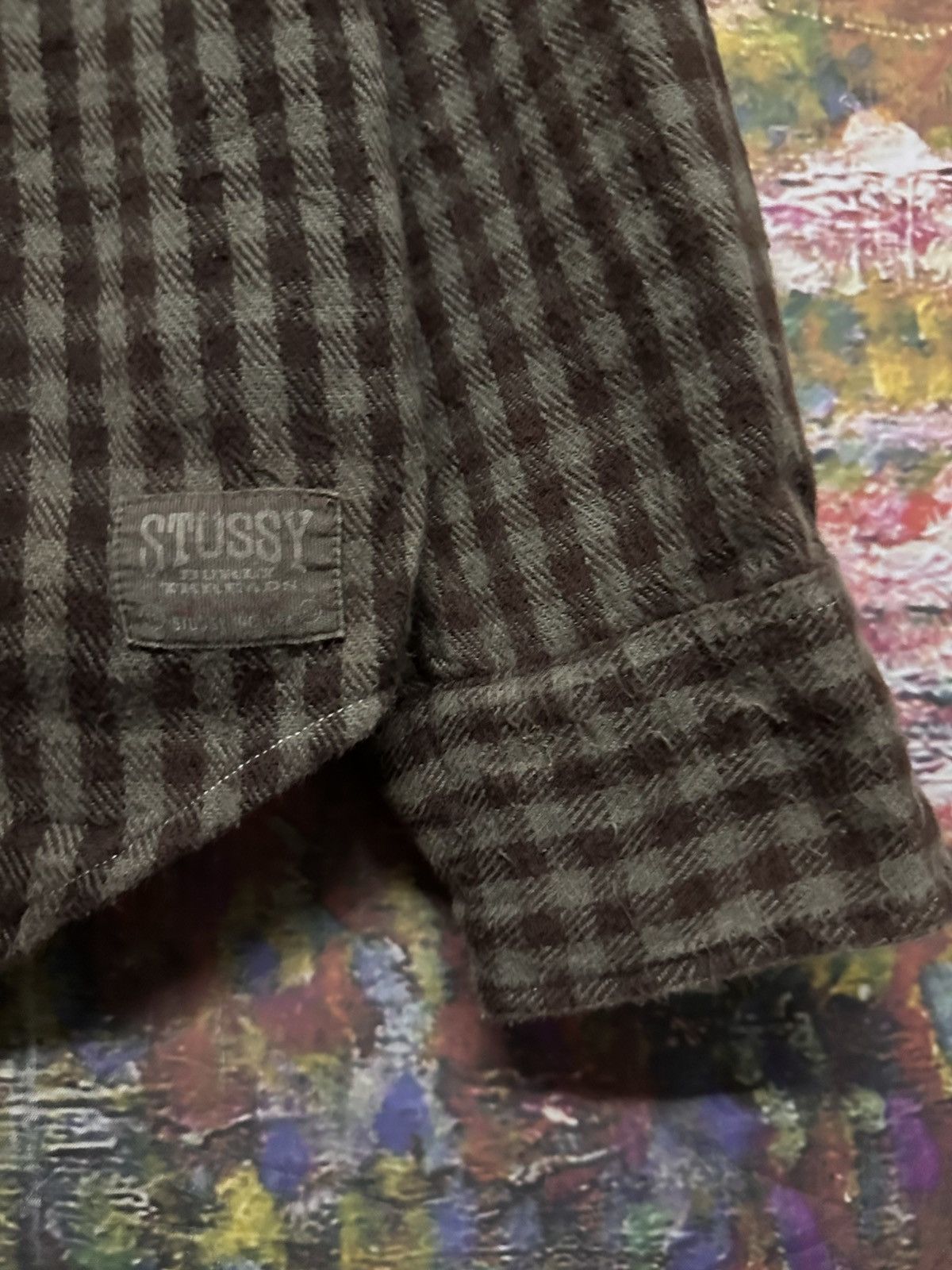 Stussy Stussy Flannel Shirt Khaki Check Size US XL / EU 56 / 4 - 7 Thumbnail