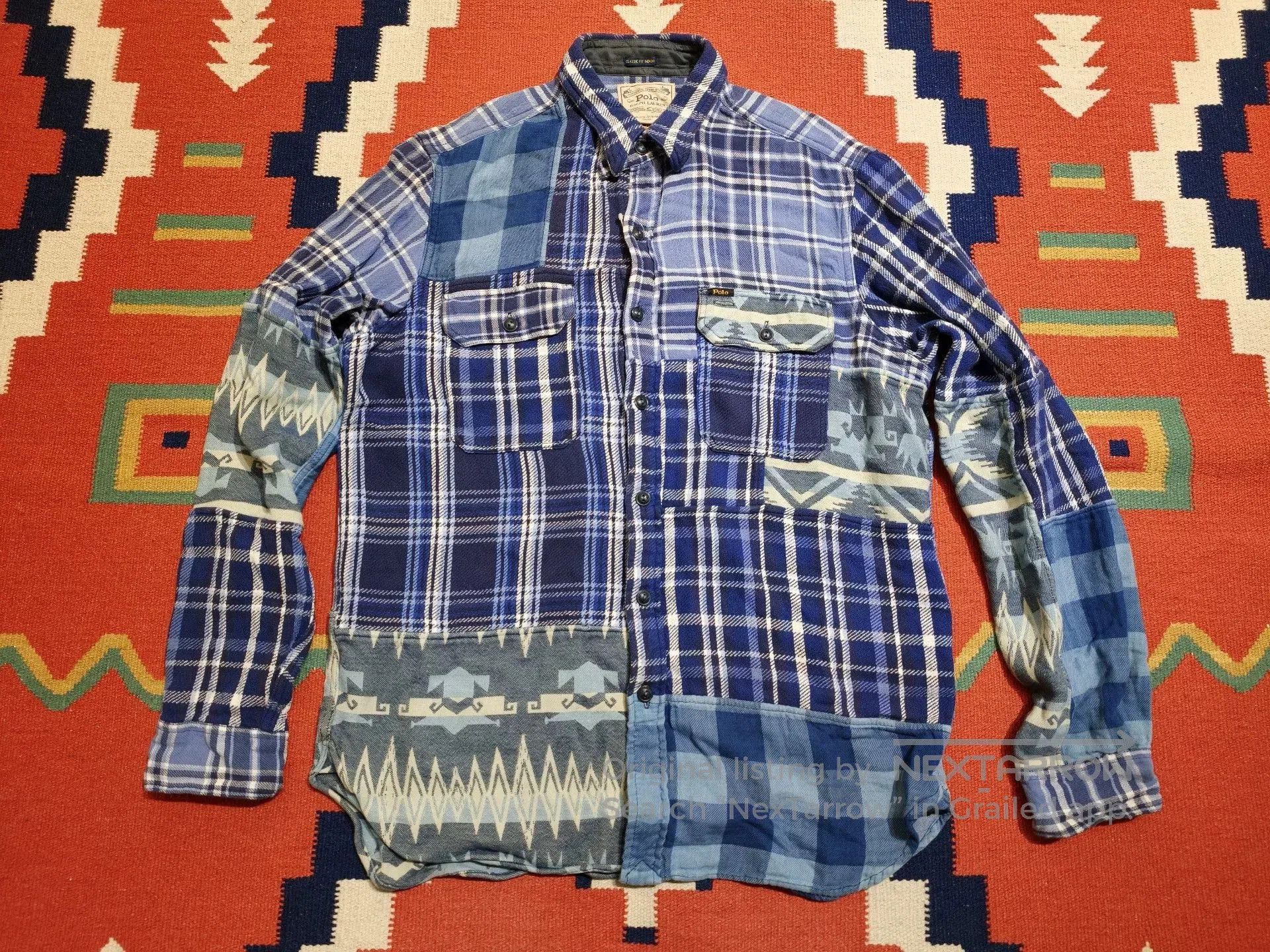 Polo Ralph Lauren Ralph Lauren RL Polo Indigo Patchwork Shirt. Size US M / EU 48-50 / 2 - 1 Thumbnail
