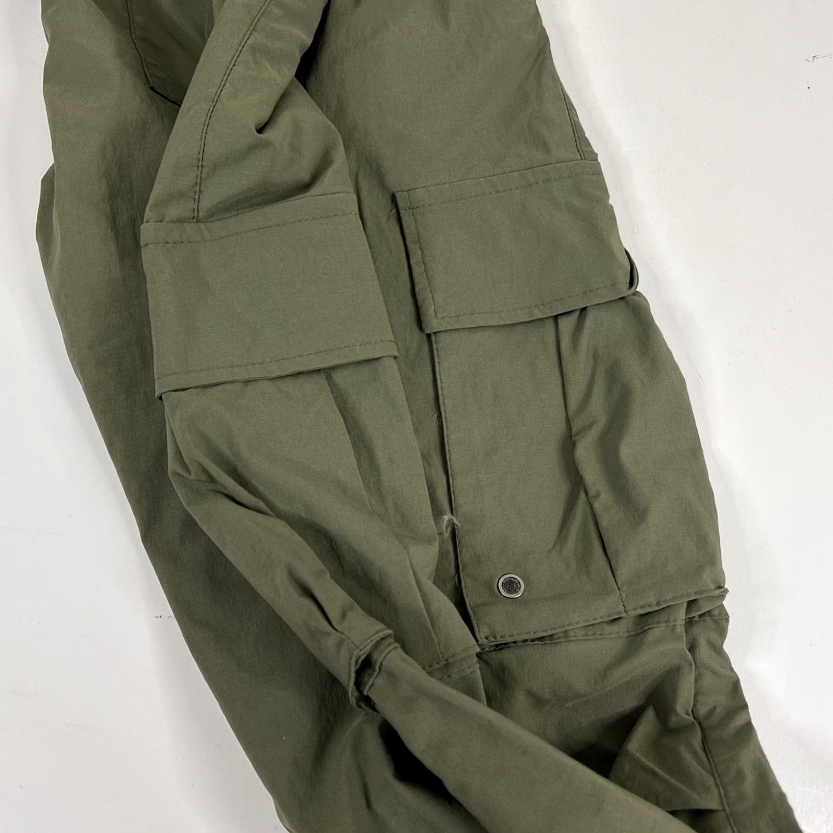 Olive American Stitch XL Flex Waist Drawstring Cargo Pants Olive Green Nylon Blend Size US 36 / EU 52 - 5 Thumbnail