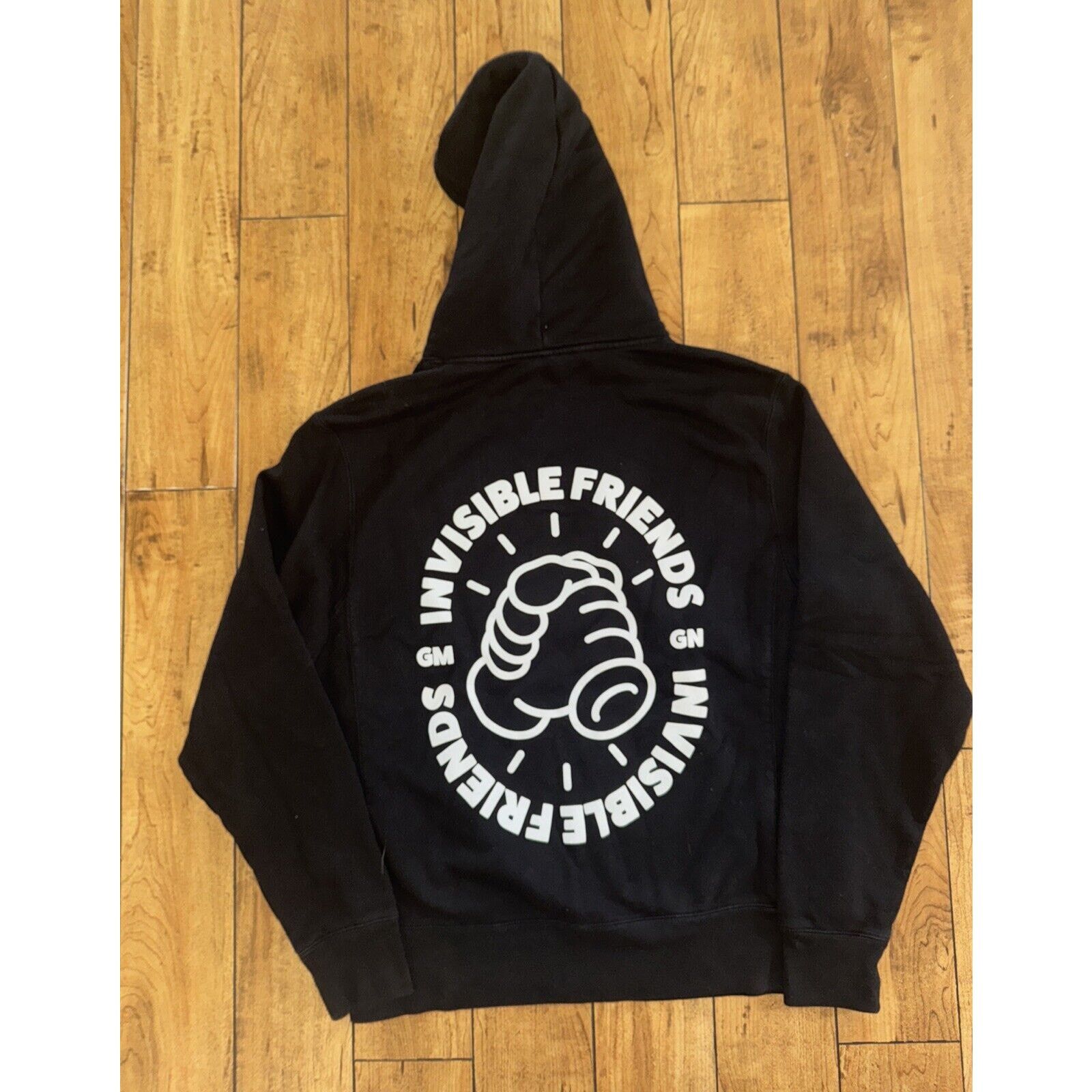 Hypebeast Invisible Friends Hoodie Black Large Crypto NFT 24x27 Size US L / EU 52-54 / 3 - 7 Thumbnail