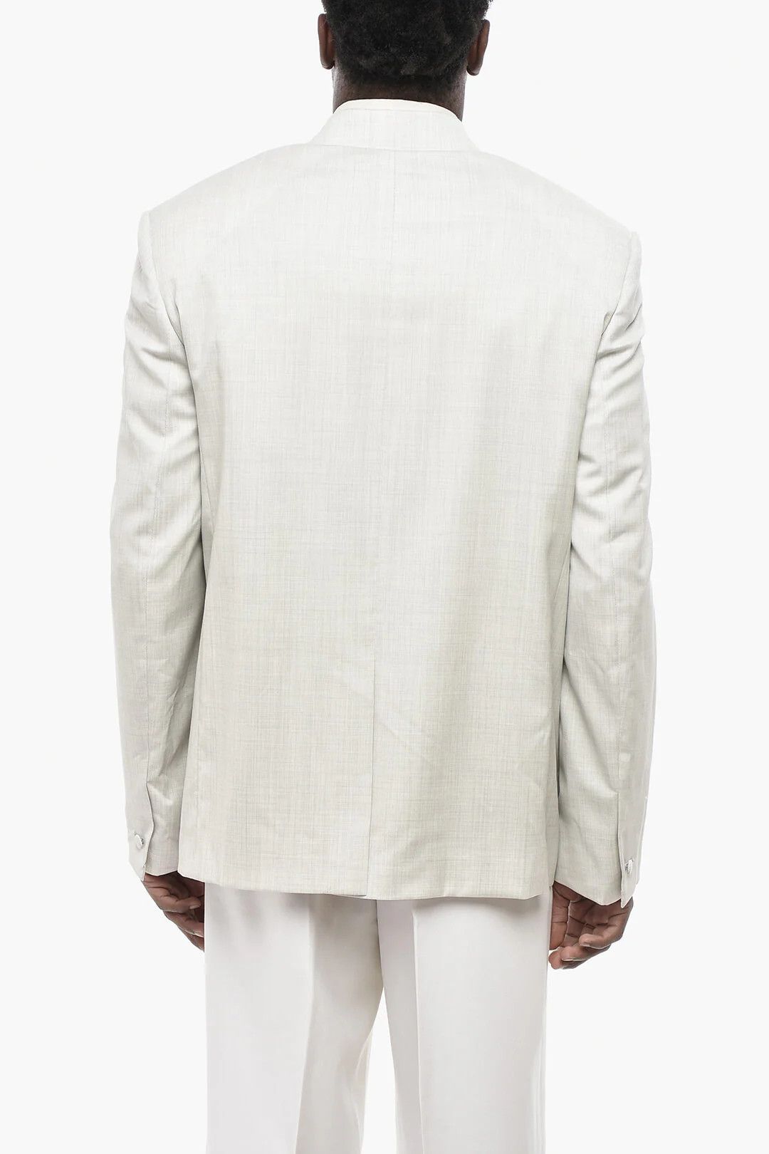 Givenchy og1mm0326 Oversized Double-Breasted Blazer in Grey Size US M / EU 48-50 / 2 - 2 Thumbnail
