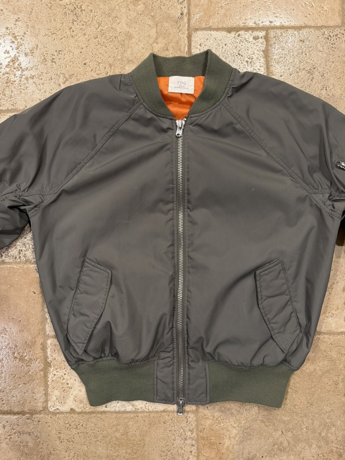 Fear of God Fear of God Collection One Olive Green Bomber Jacket Size US L / EU 52-54 / 3 - 4 Thumbnail