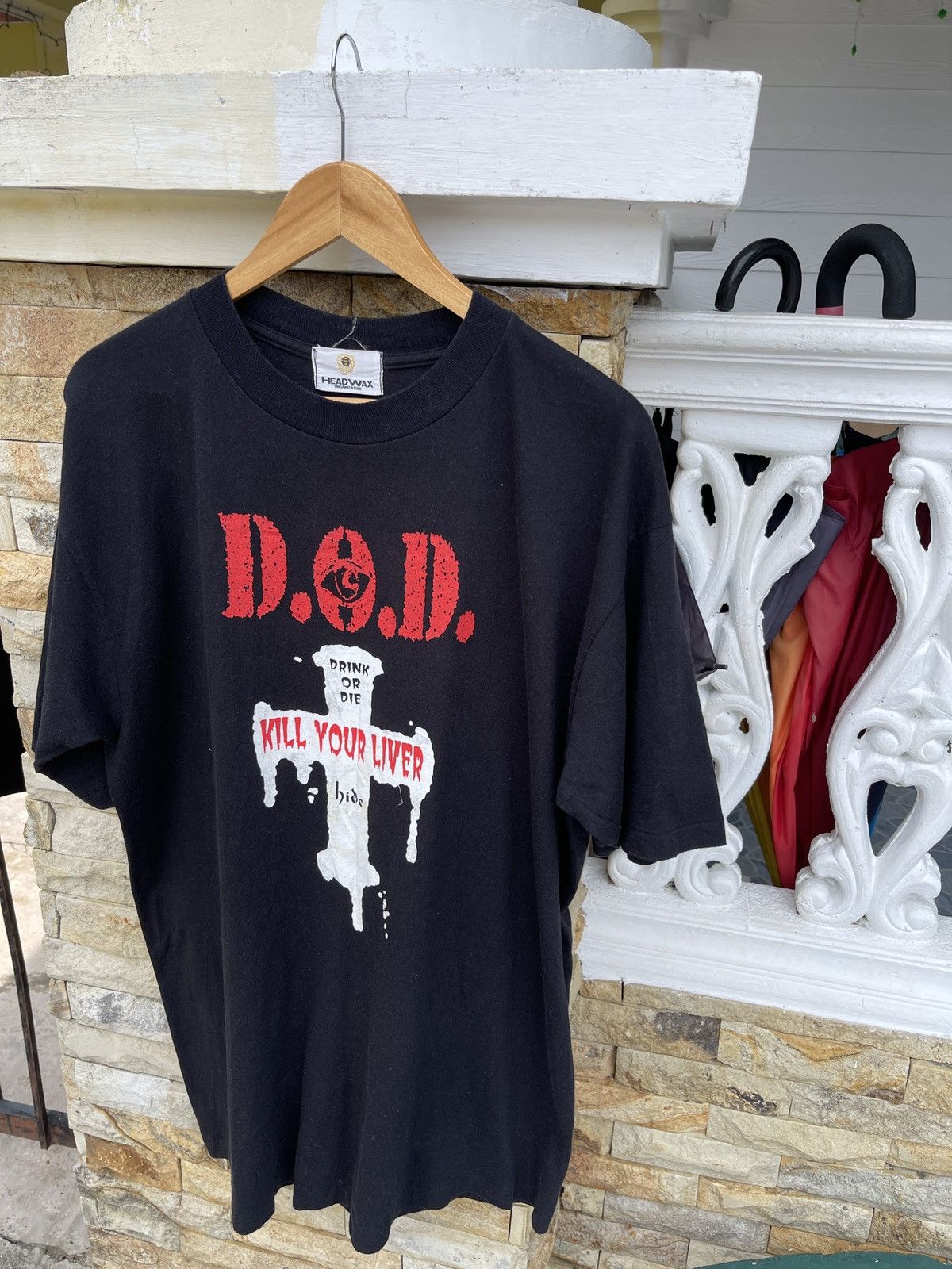 Band Tees Rare🔥Vtg 90s DOD Drink Or Die Japan Band T Shirt Size US XL / EU 56 / 4 - 6 Thumbnail