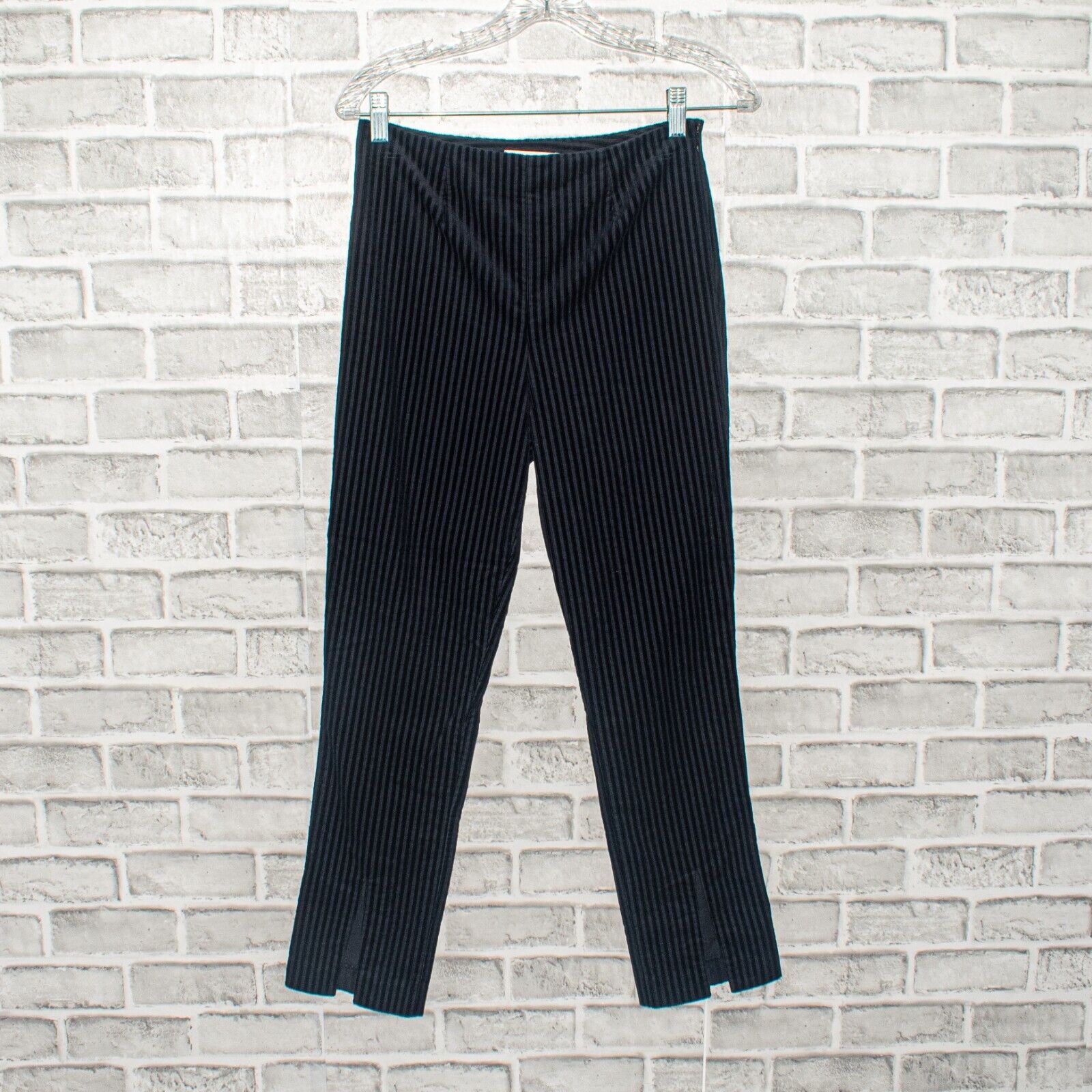 Frame FRAME denim Fine Variegated Slit Pants Fall Navy Cotton Size 26" / US 2 / IT 38 - 12 Thumbnail