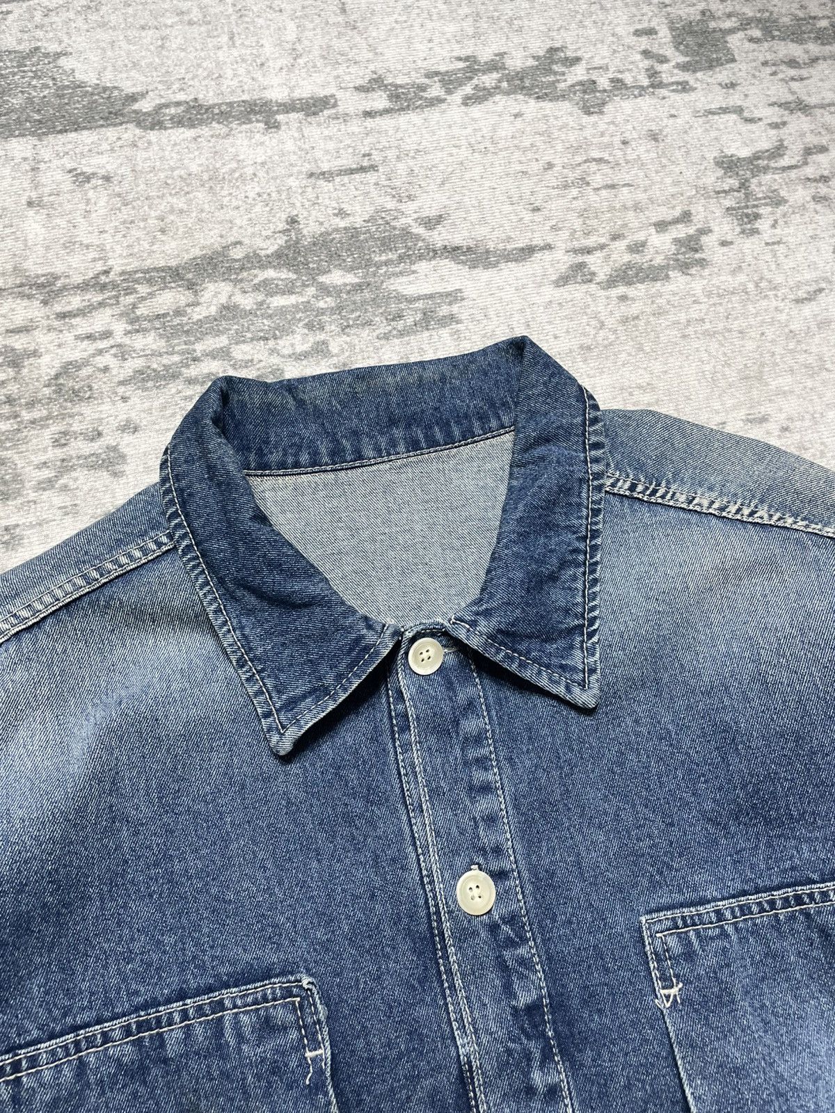 Vintage Collavo us army denim pullover shirt Size US XL / EU 56 / 4 - 6 Thumbnail