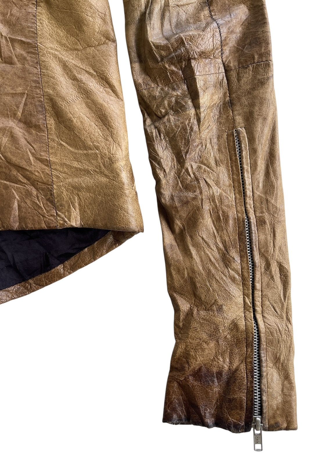Ekam Ekam Asymmetrical Goatskin Zip Up Jacket Size US S / EU 44-46 / 1 - 12 Thumbnail