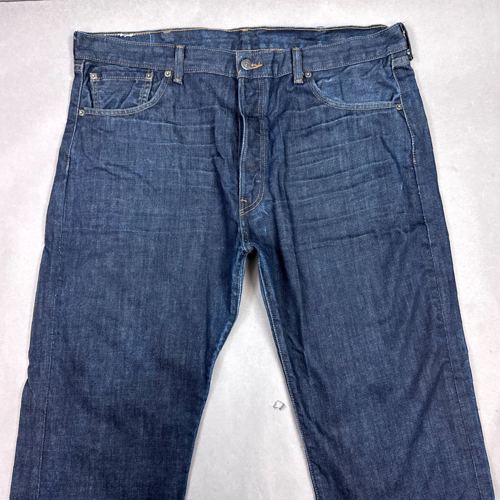 Levi's Levi's 501 Jeans Mens 40x32 Blue Button Fly Faded Denim Pants Raw Indigo Faded - 501 Series - Regular Size - Jeans Size US 40 / EU 56 - 4 Thumbnail