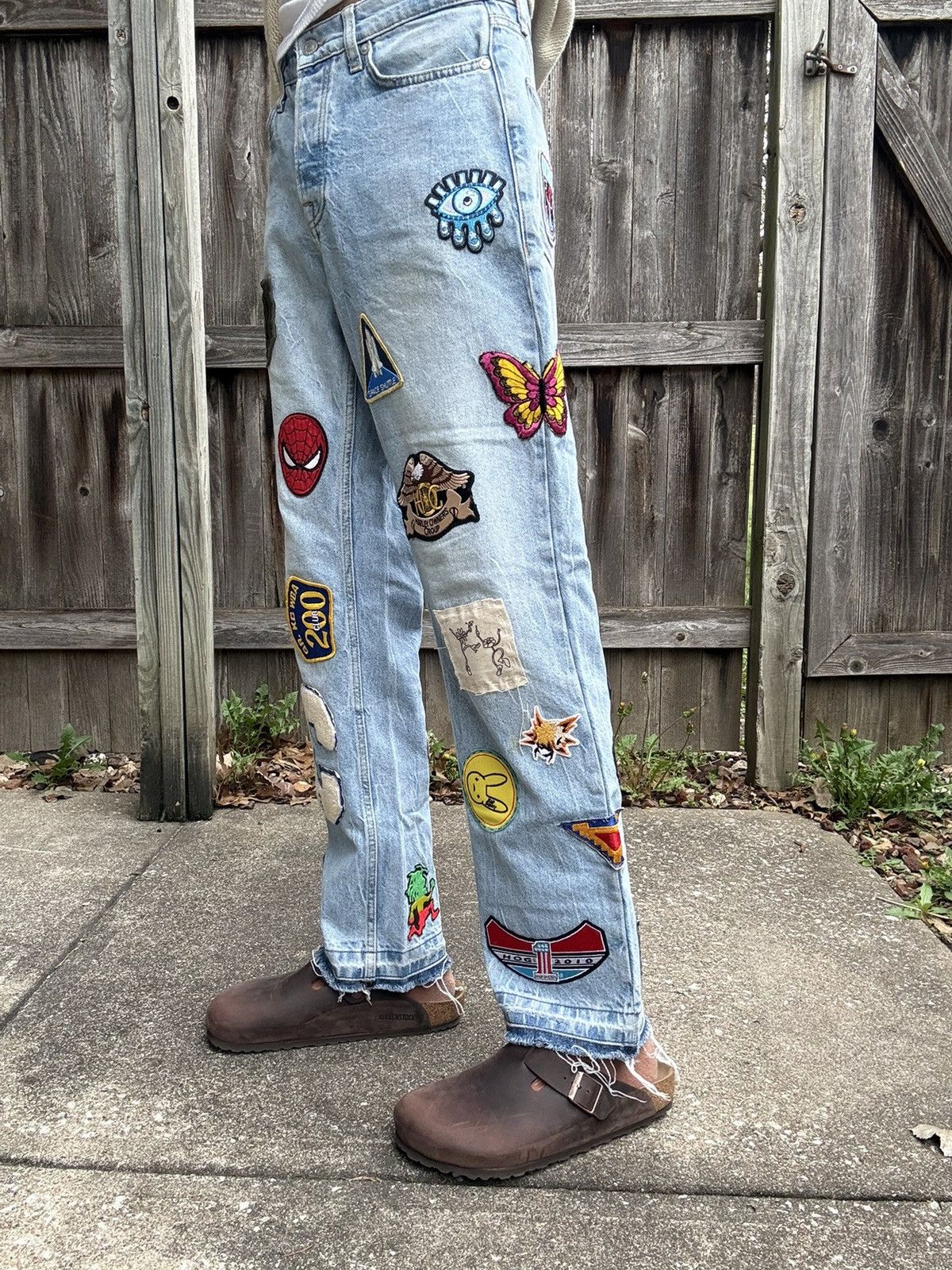 Topman Custom Rework Topman Straight Fit Jeans 1of1 - Patchwork Size US 30 / EU 46 - 3 Thumbnail
