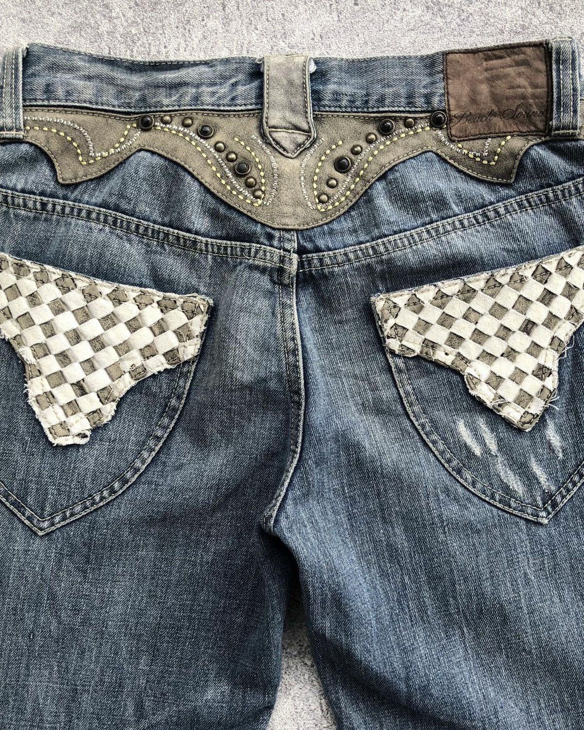 Tornado Mart Beach sound flared studded jeans inspired from tornado mart Size 29" - 5 Thumbnail