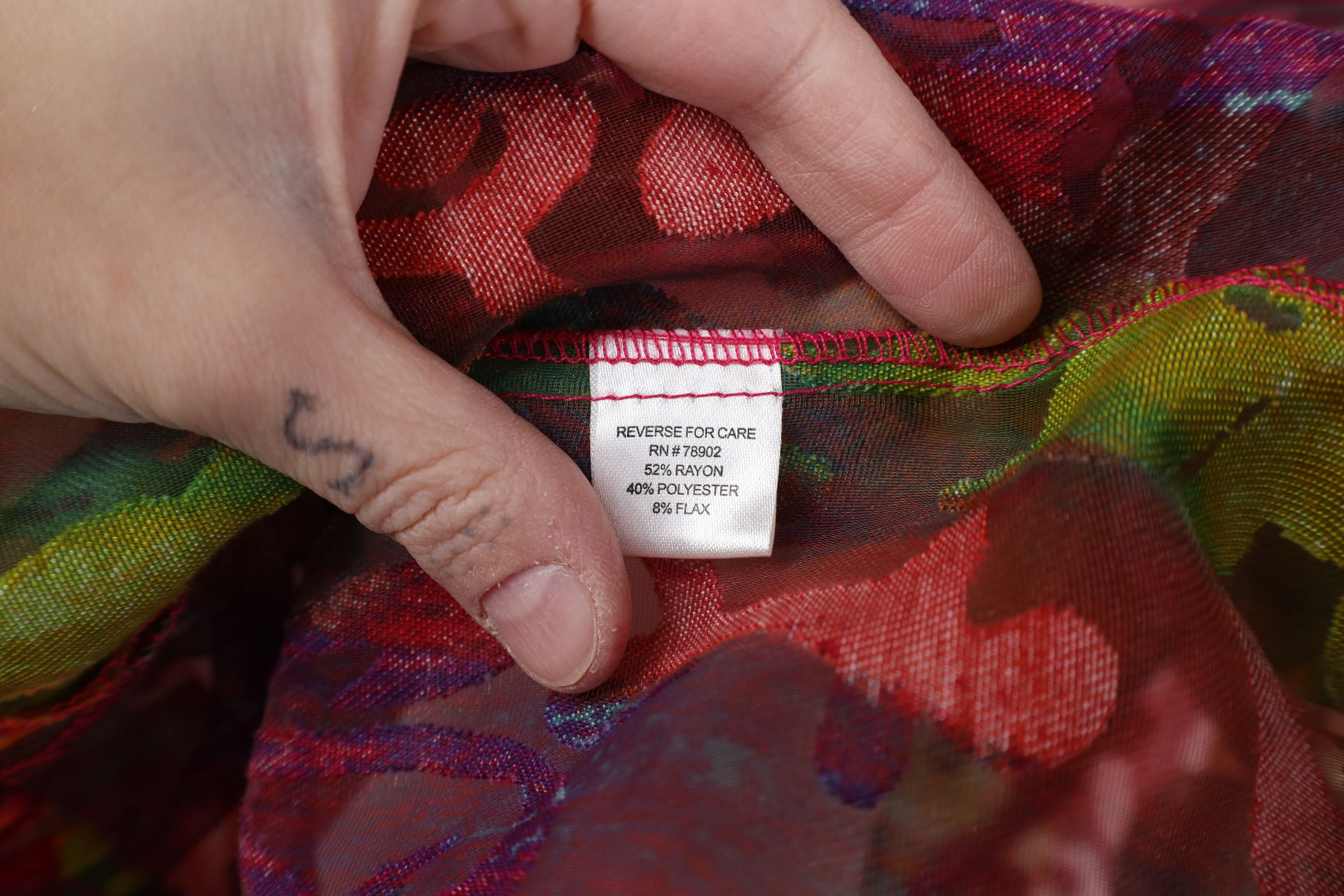 Vintage Vintage 90s Y2K Babydoll Blend Sheer Rainbow Flower Jacket Size L / US 10 / IT 46 - 11 Thumbnail