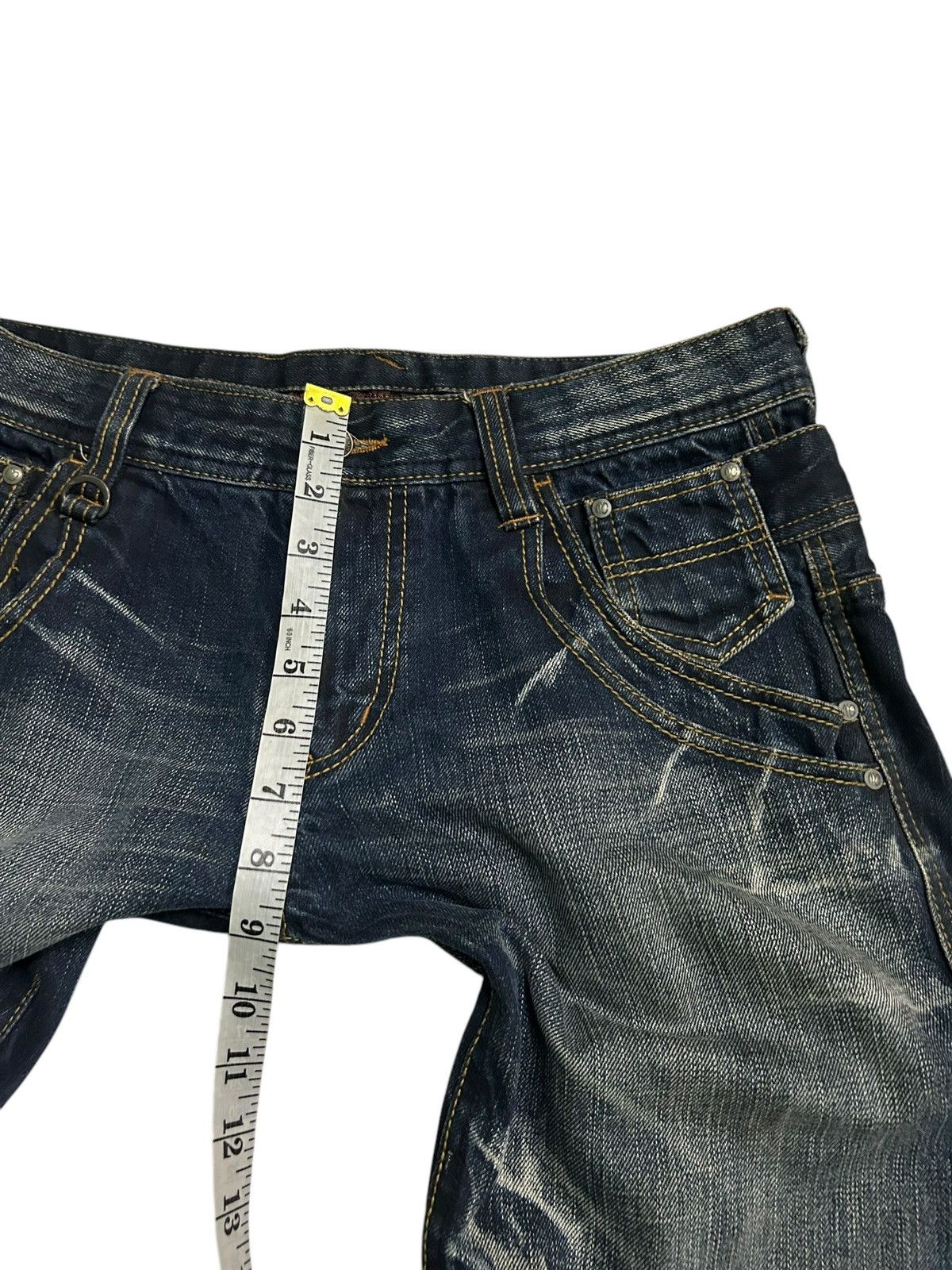 If Six Was Nine × Le Grande Bleu (L.G.B.) × Nicole Club Nicole Club For Men Rare Double Waist Punk Style Denim Jeans Size US 32 / EU 48 - 24 Thumbnail