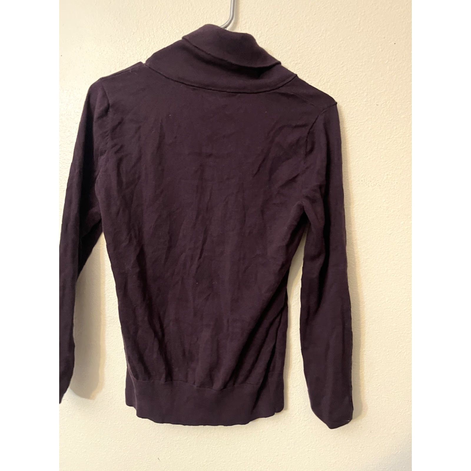 Loft LOFT Maroon Shawl Collar Knit Sweater Long Sleeve Women's Small Size S / US 4 / IT 40 - 2 Thumbnail