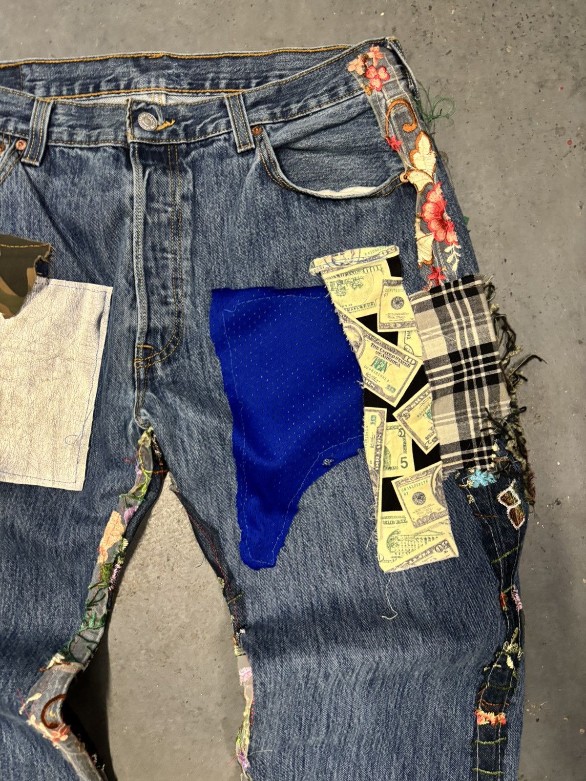 Levi's DirtyMoney x Levis Patchwork Denim Size US 36 / EU 52 - 2 Thumbnail