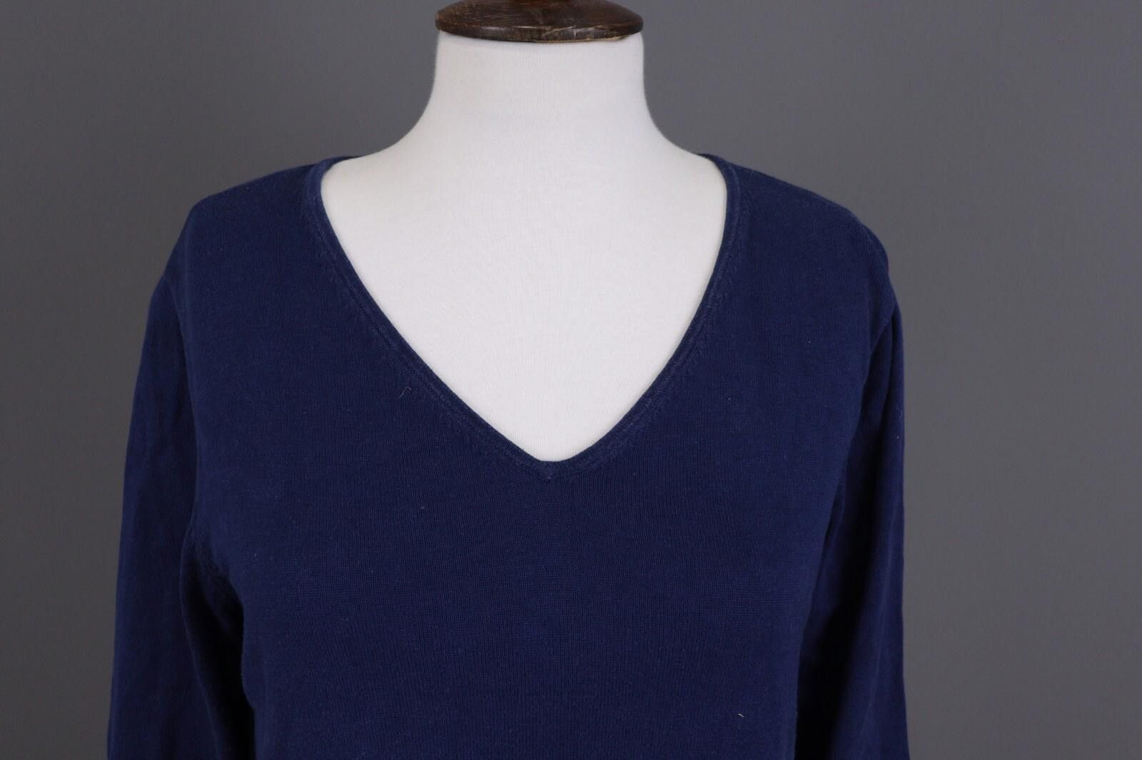 Designer Gudrun Sjoden Blue Long Sleeve V-Neck A-Line Dress Size M Size M / US 6-8 / IT 42-44 - 4 Thumbnail