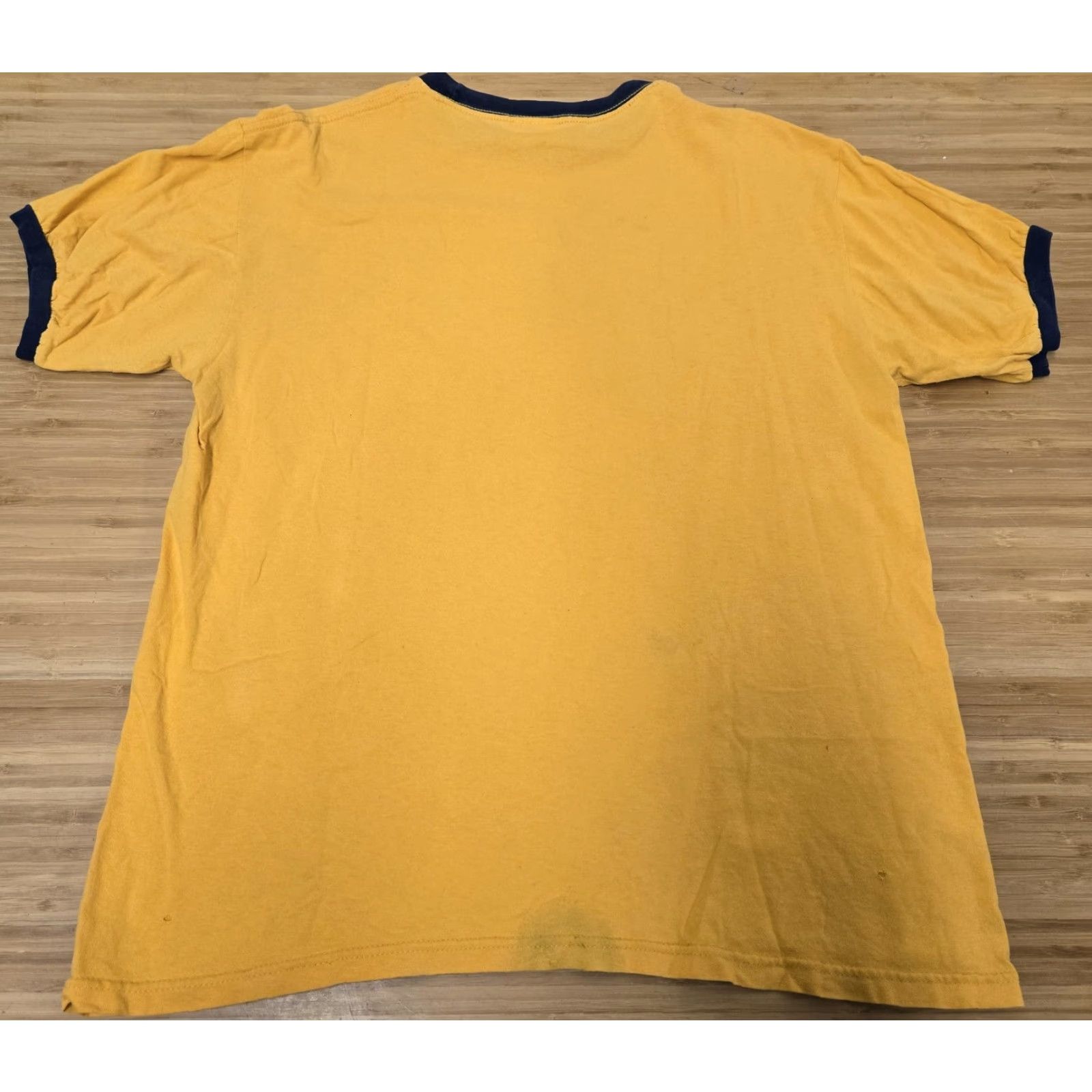 Nickelodeon SpongeBob SquarePants Shirt Mens Large Yellow Ringer Graphic Nickelodeon Booyaa Crew Neck Short Sleeve T-Shirt Cartoon Mens Size US L / EU 52-54 / 3 - 7 Thumbnail