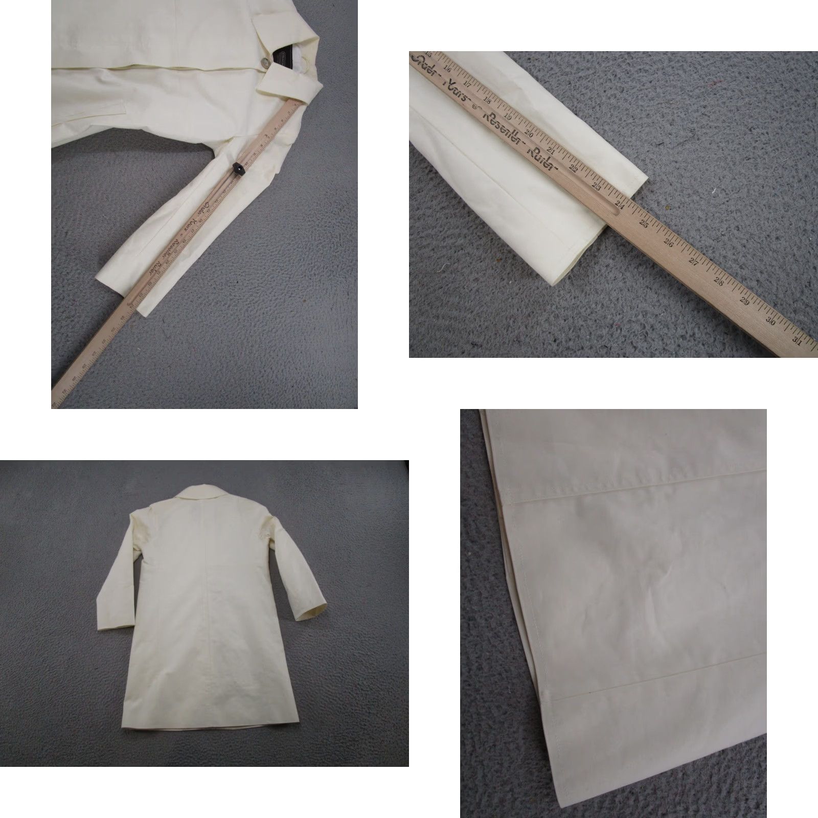 Coach Coach Jacket Women XS Ivory Leather Blend Zip Collared Long Sleeve Trench Coat Casual Vintage: No? Size XS / US 0-2 / IT 36-38 - 8 Thumbnail