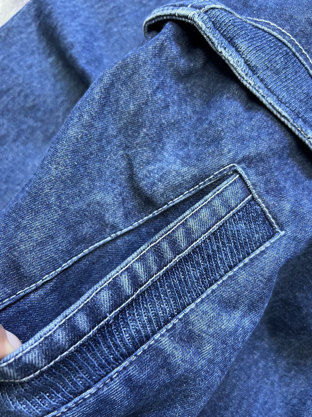 Japanese Brand × Vintage Y2K DENIM BOX FIT VINTAGE ANORAK JACKET RAP Size US M / EU 48-50 / 2 - 7 Thumbnail