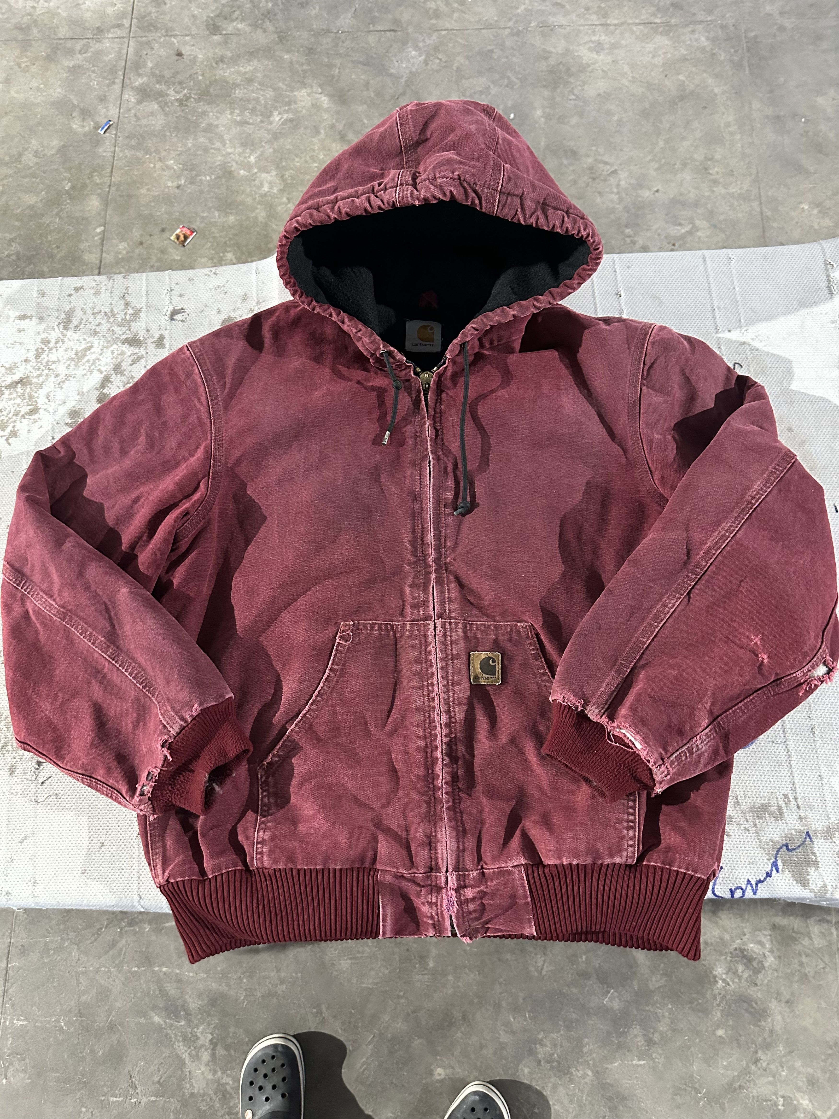 Carhartt 🔥 90s Vintage Carhartt Faded Red Jacket Distressed L/XL Size US L / EU 52-54 / 3 - 1 Thumbnail