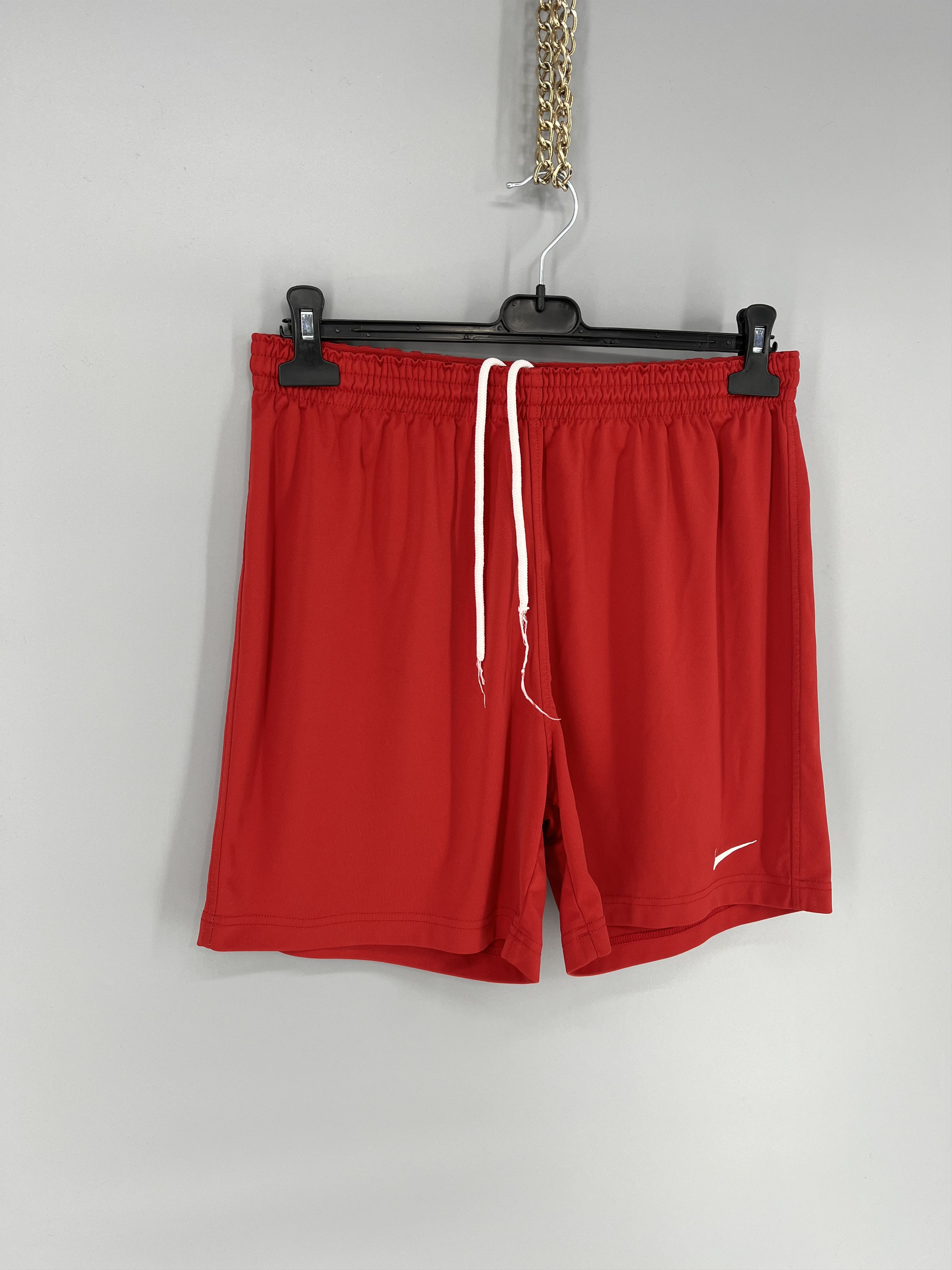 Nike 90s Vintage Nike Red Nylon Mini Swoosh Shorts Travis Styl Size US 36 / EU 52 - 2 Thumbnail