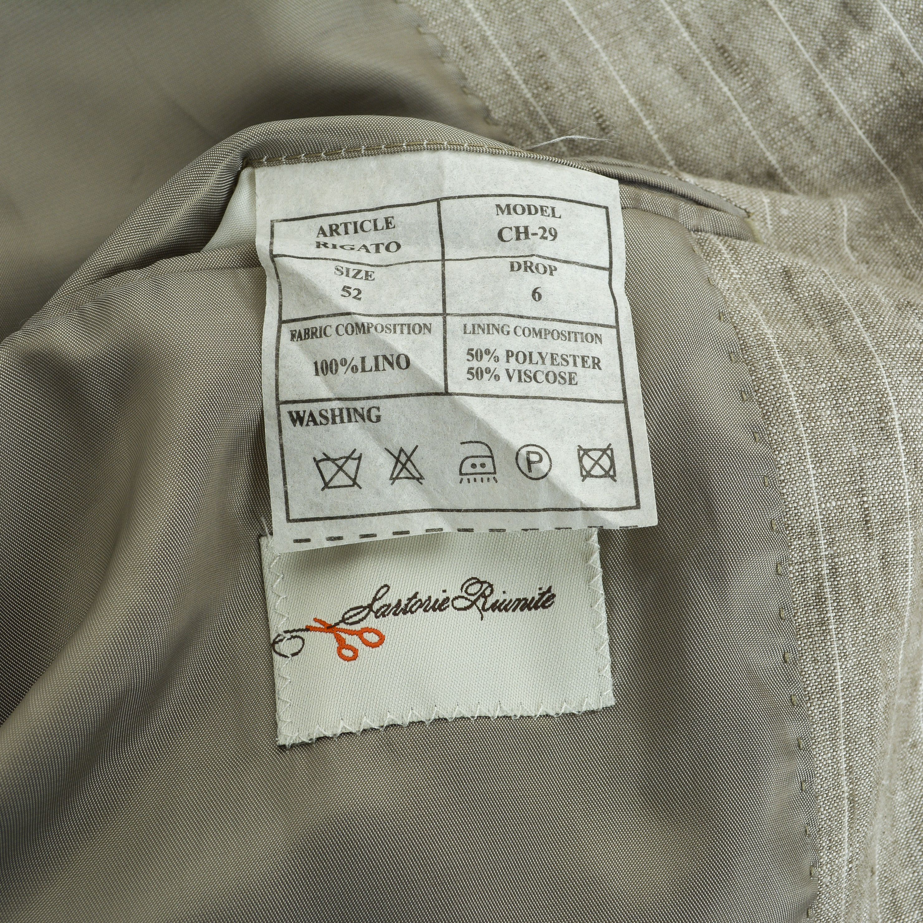 Other W20 SARTORIE RIUNITE Men Linen striped Coat Blazer Jacket Size 42R - 6 Thumbnail