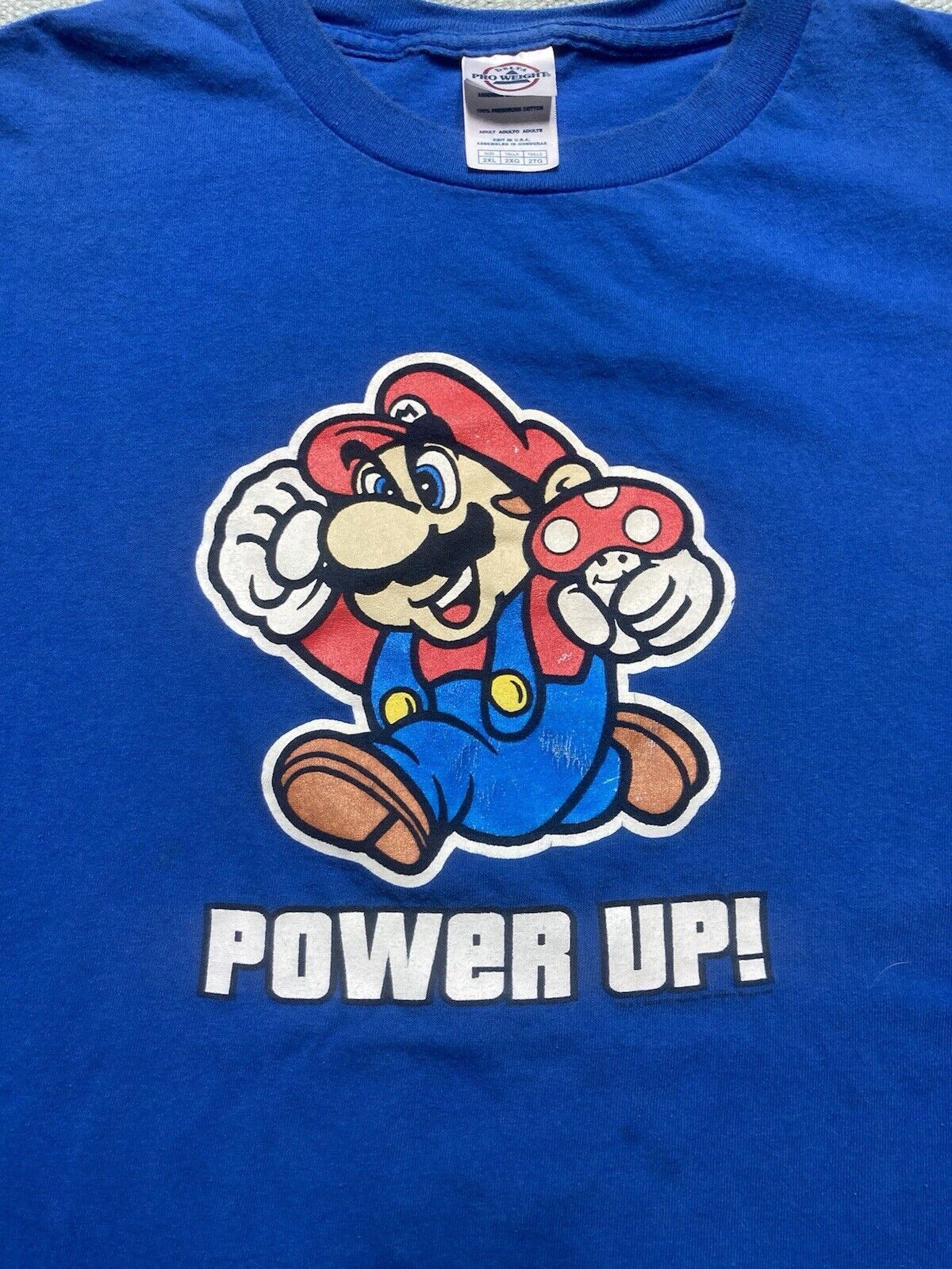 Vintage graphic t shirt super Mario power up mushroom Nintendo XXL Size US XXL / EU 58 / 5 - 2 Thumbnail