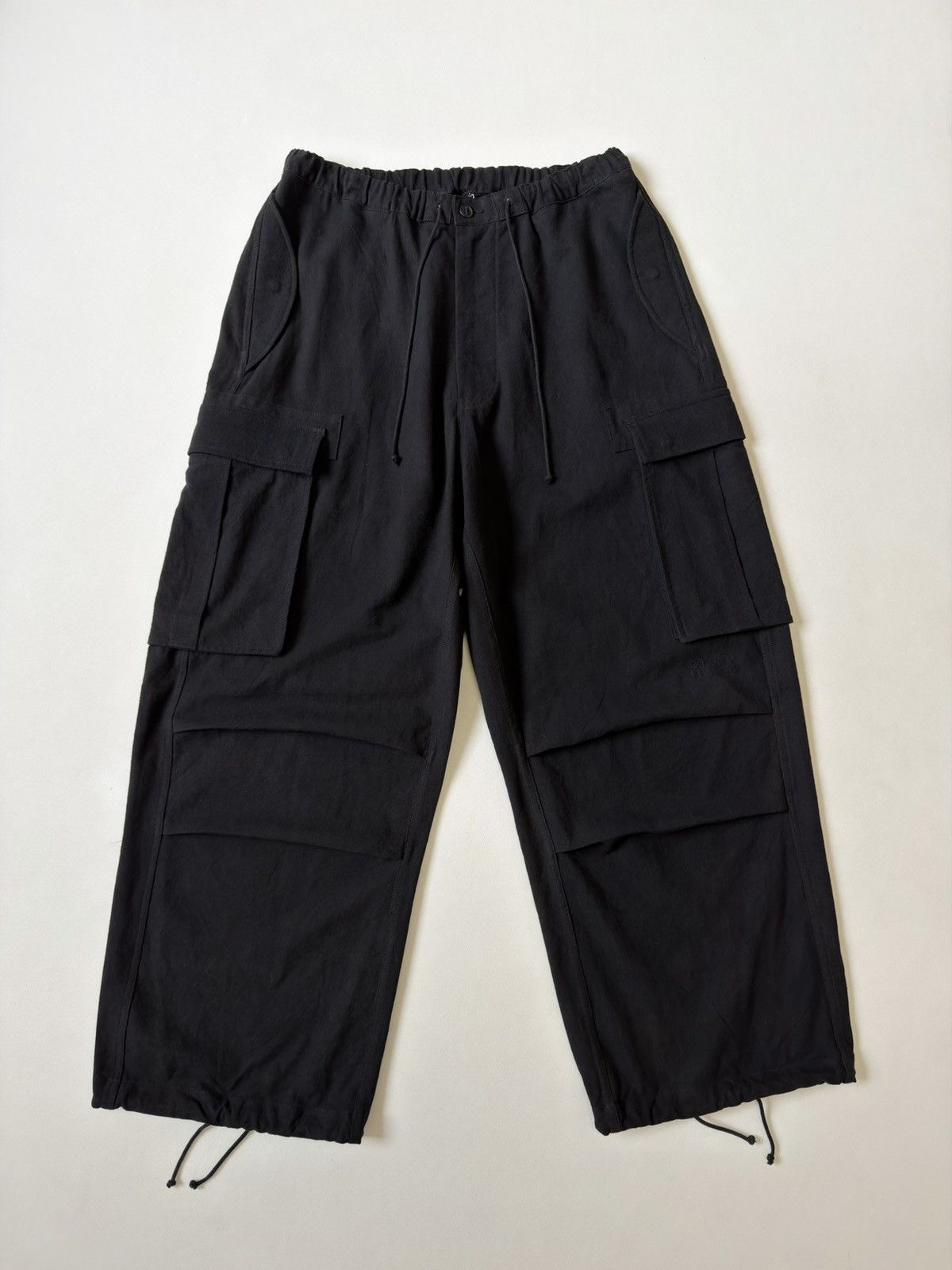 Story Mfg. Black Wide Leg ‘Paco’ Cargo Pants Size US 36 / EU 52 - 2 Thumbnail