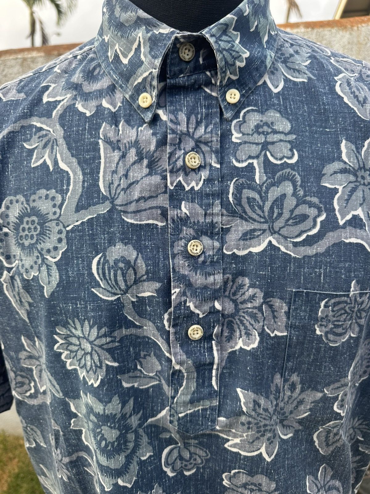 Reyn Spooner PreOwned Reyn Spooner Hawaiian Print 3/4 Button Blue Men's L Size US L / EU 52-54 / 3 - 3 Thumbnail