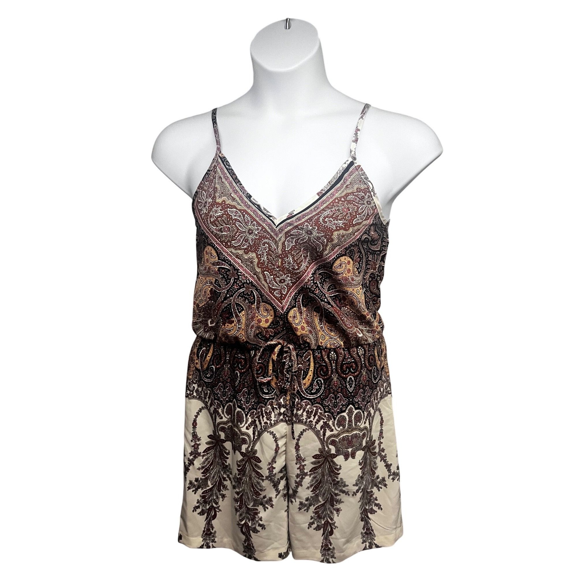 Shein SHEIN VCAY Loose Summer Boho Romper Spaghetti Adjustable Str Size 25" / US 0 / IT 36 - 1 Thumbnail