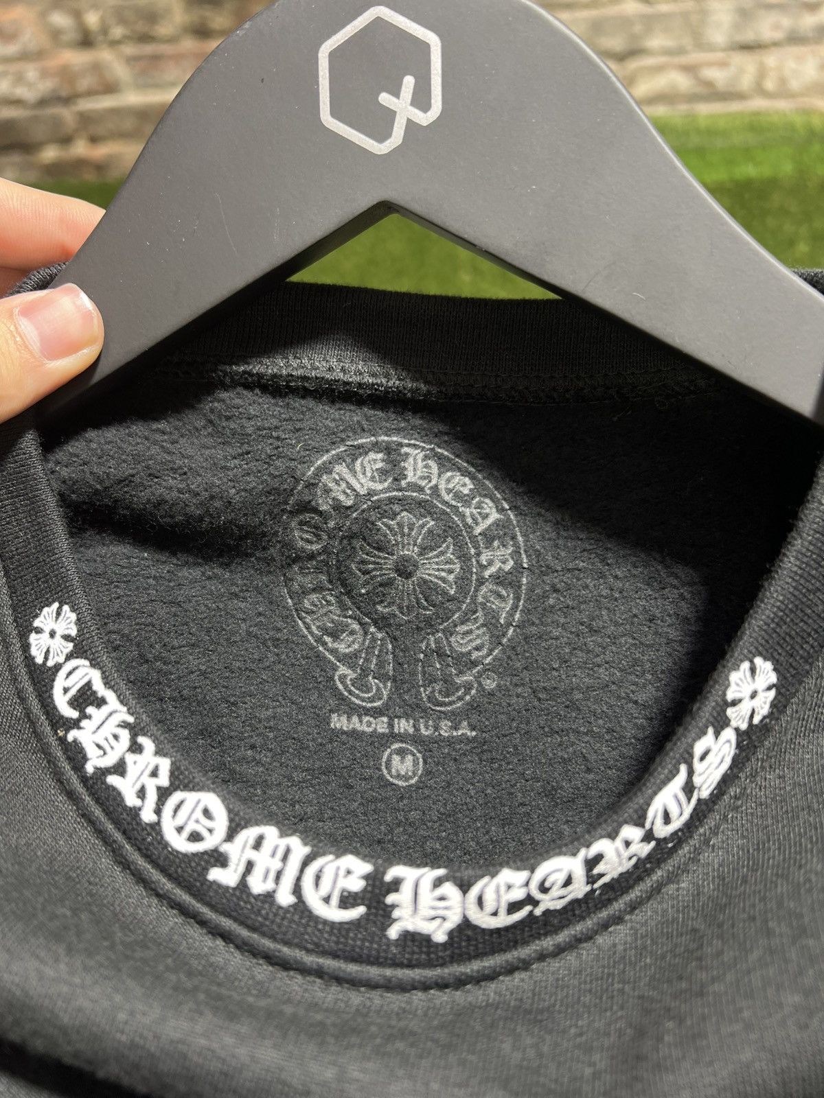Chrome Hearts Chrome Hearts Neck Script Black Crewneck Size US M / EU 48-50 / 2 - 5 Thumbnail