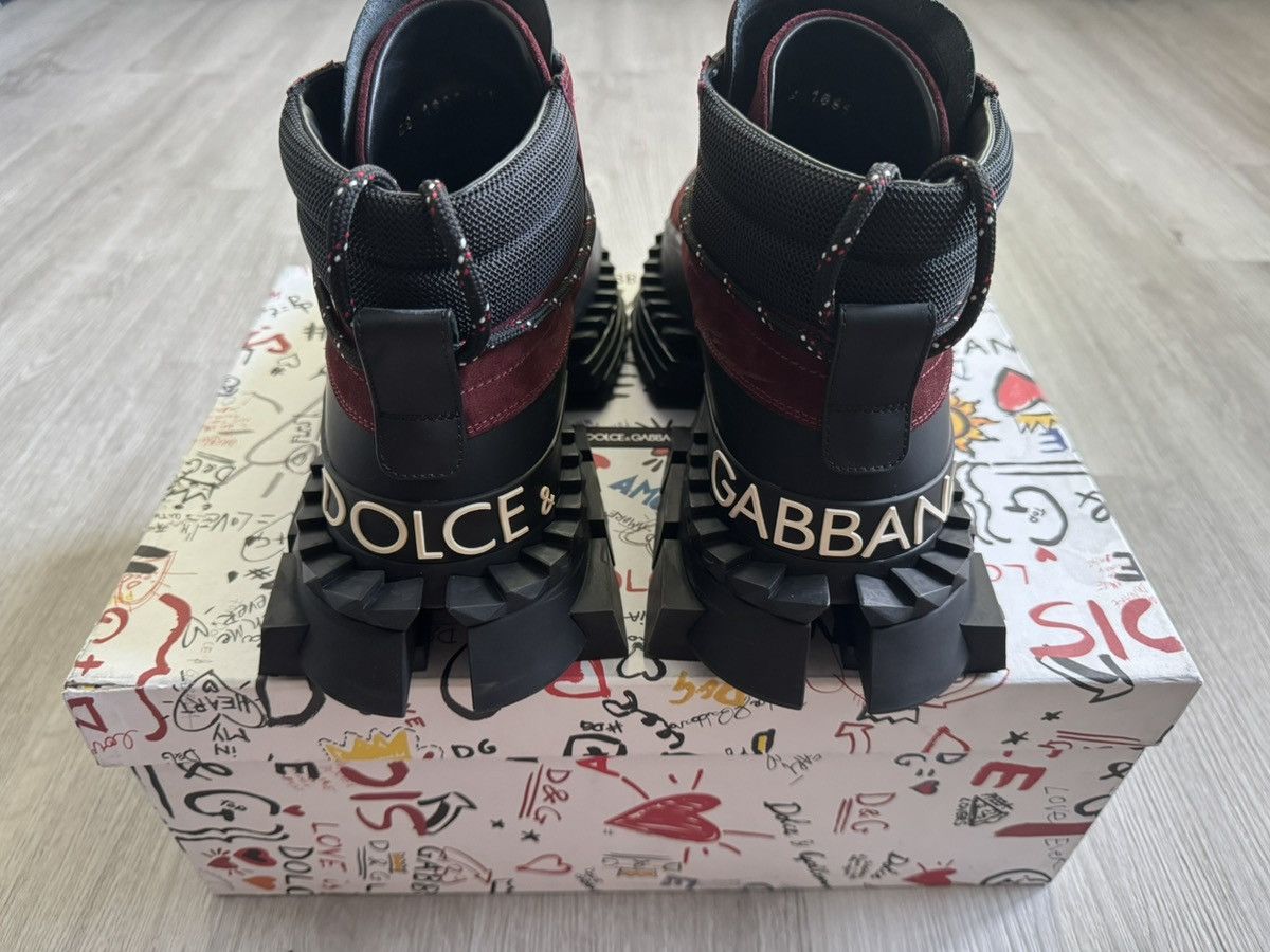 Dolce & Gabbana Dolce & Gabbana Super King Sneaker Boot Maroon Size US 12 / EU 45 - 4 Thumbnail