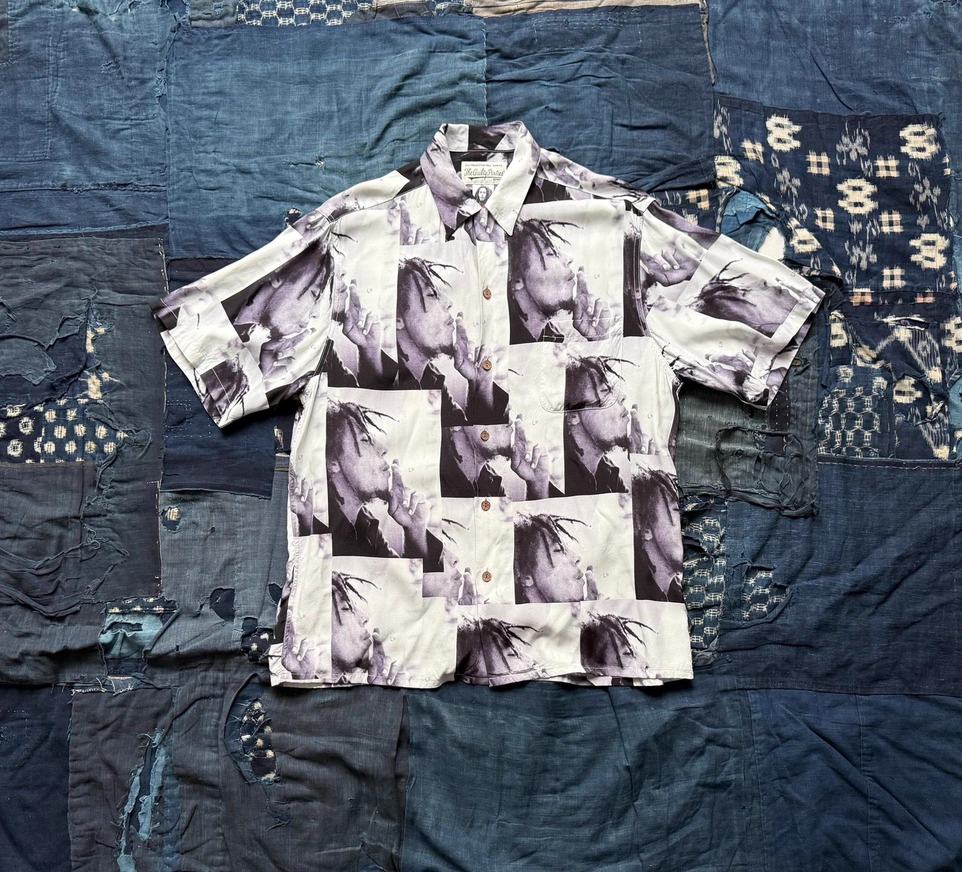 Wacko Maria x 2Pac Hawaiian Shirt L Orange SS23
