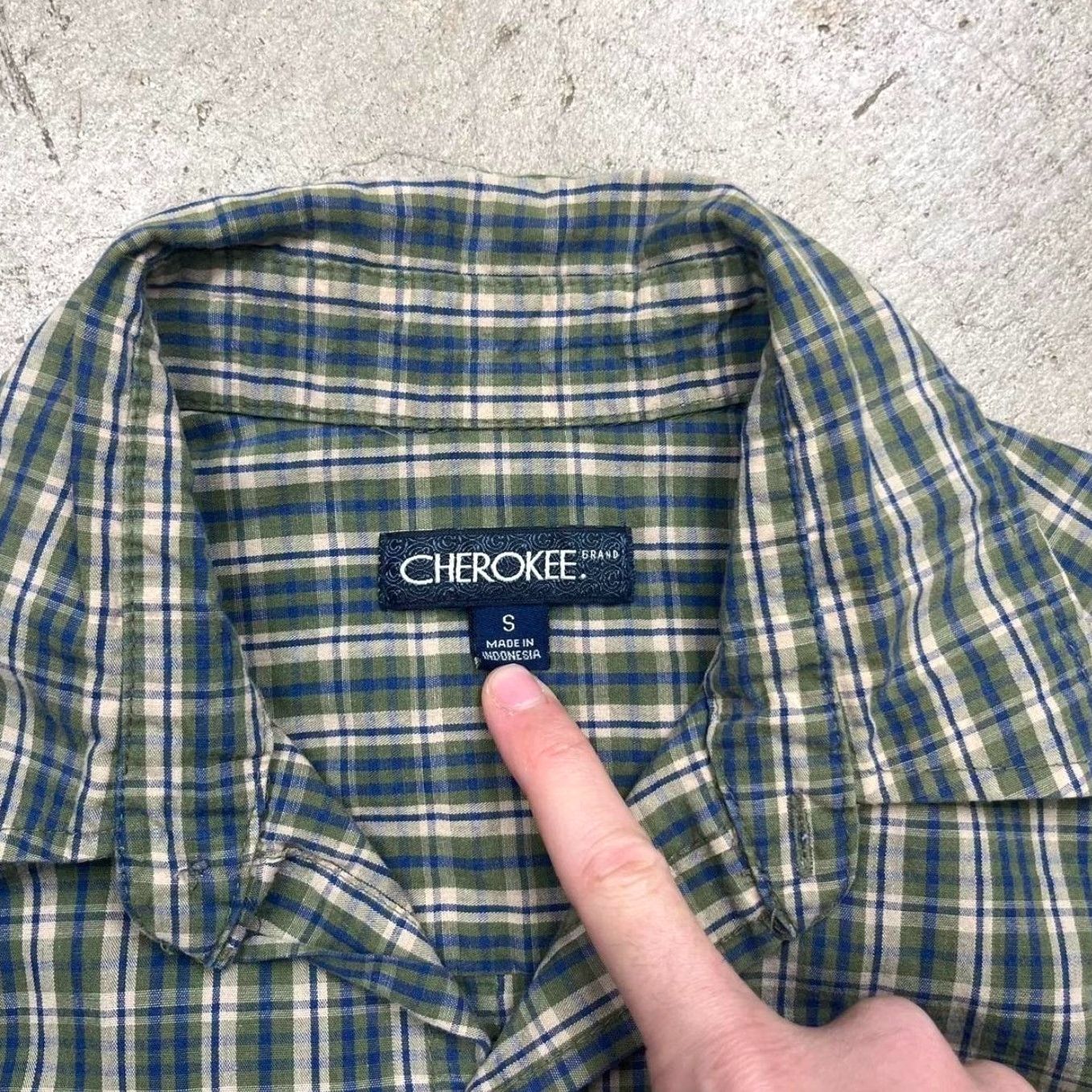 Cherokee VINTAGE Y2K Cherokee Button Shirt Green Plaid Short Sleeve Mens Small Size US S / EU 44-46 / 1 - 2 Thumbnail