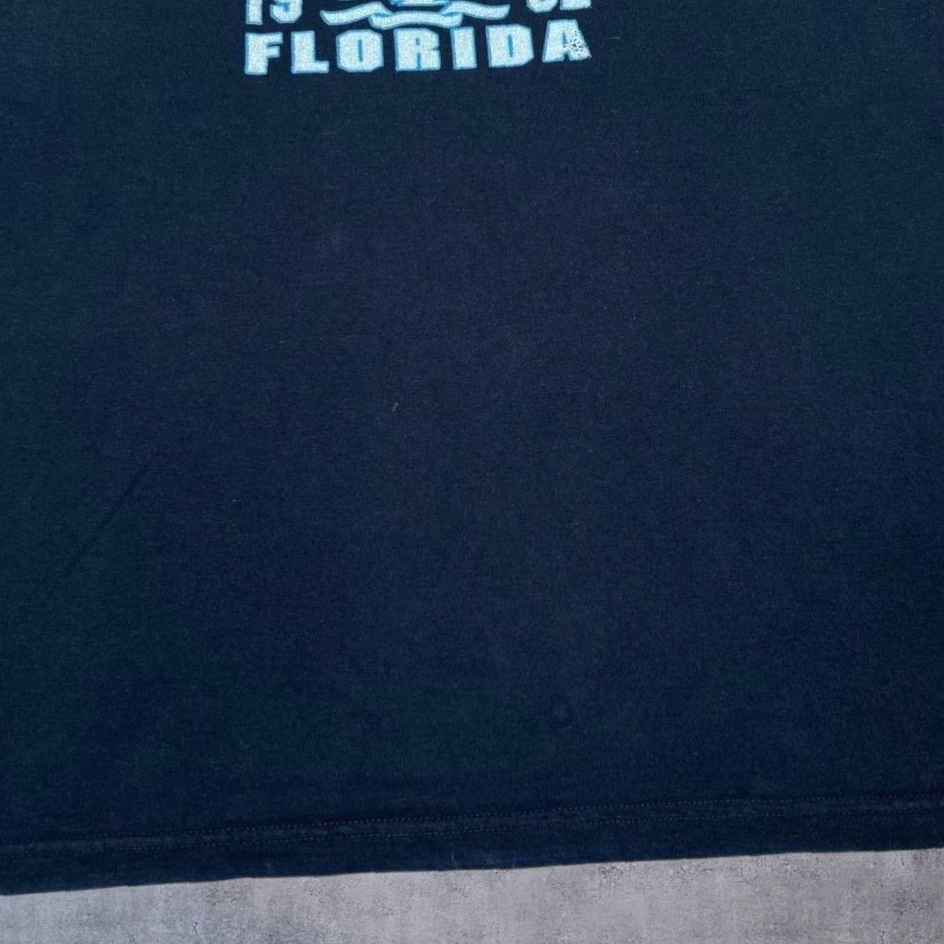 Vintage VINTAGE Bayside Orlando Florida Made In USA Souvenir Spellout Graphic T-Shirt XL Navy Mens Graphic Print USA Florida Front Back 90s Size US XL / EU 56 / 4 - 4 Thumbnail
