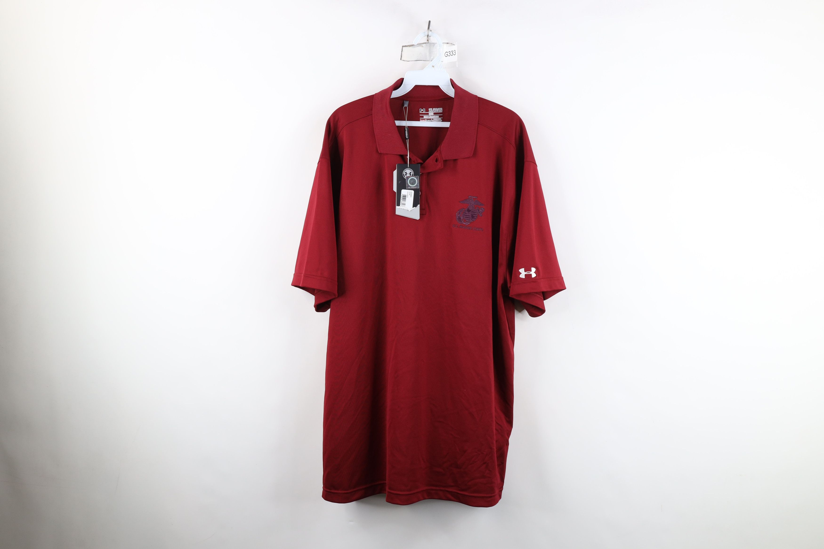 Under Armour New Under Armour Military USMC Marines Golf Polo Shirt Red Size US XXL / EU 58 / 5 - 1 Thumbnail