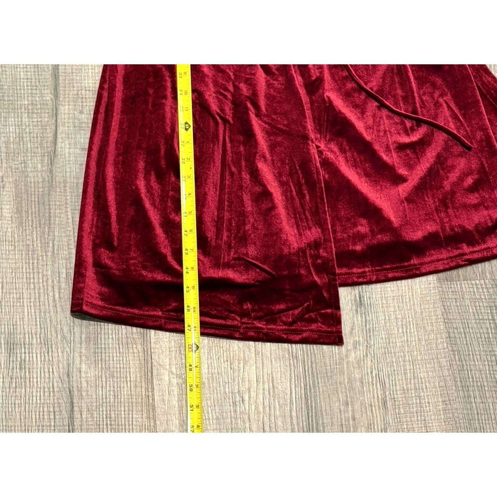 Velvet Petal and Pup Darby Dress Midi Velvet Wrap Dress Long Sleeve Burgundy XS NWT Womens Size XS / US 0-2 / IT 36-38 - 5 Thumbnail